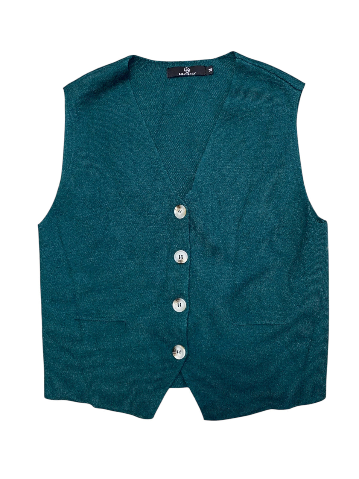 Green Lillusory Knit vest, M