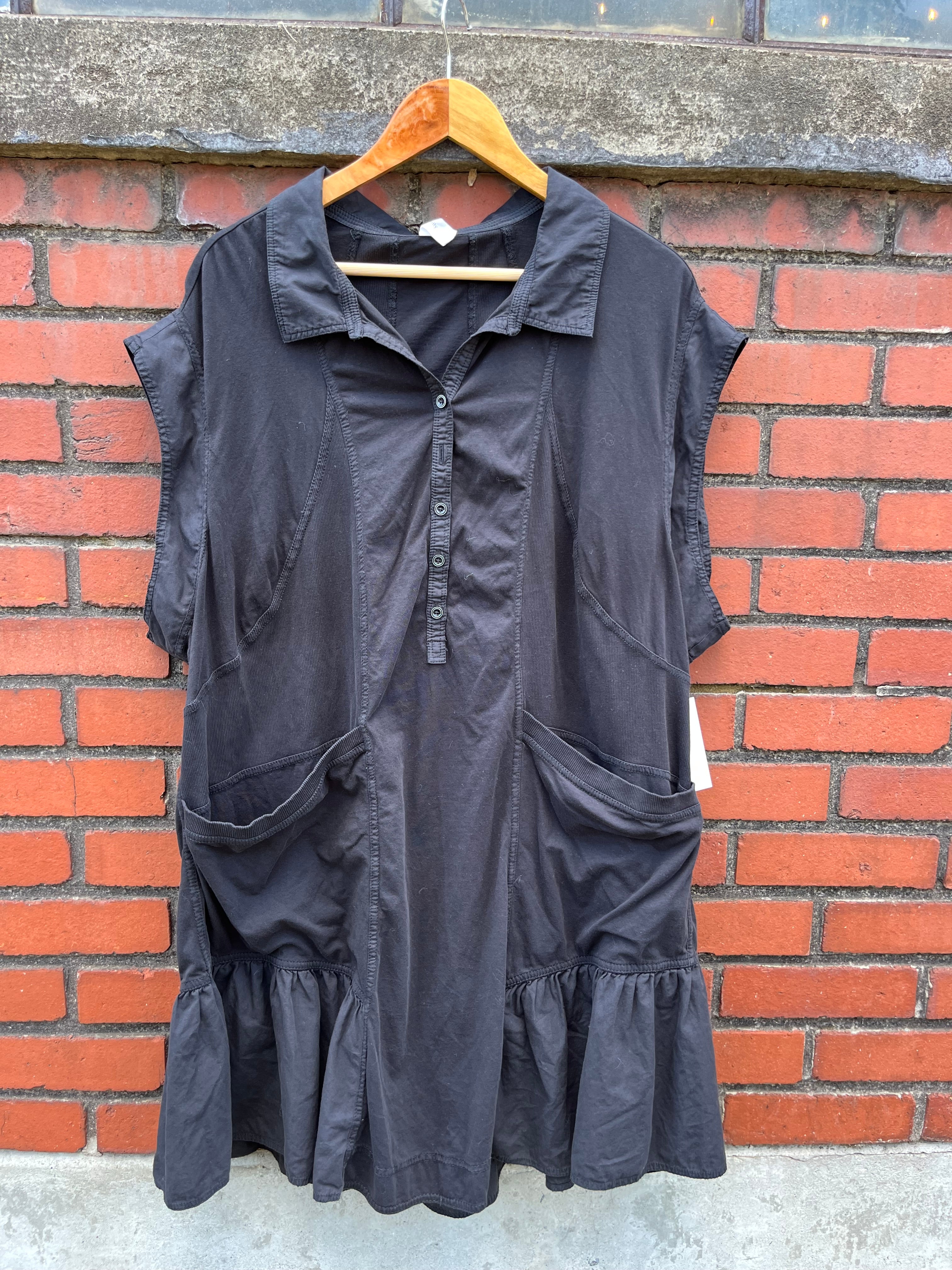 black Daily Practice (Anthro) shirt flowy dress, 2x