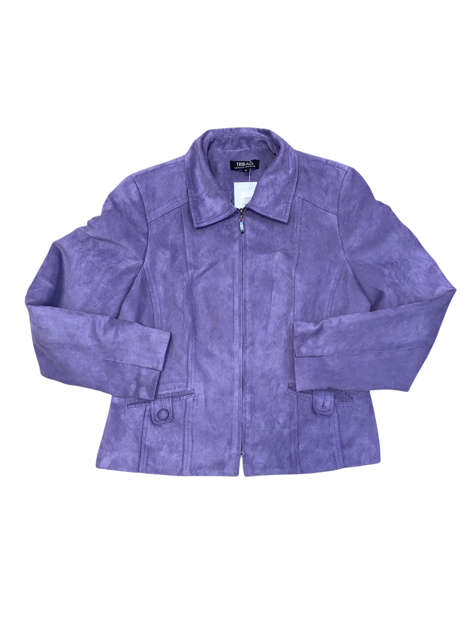 purple tribal vtg zip up jacket, 10