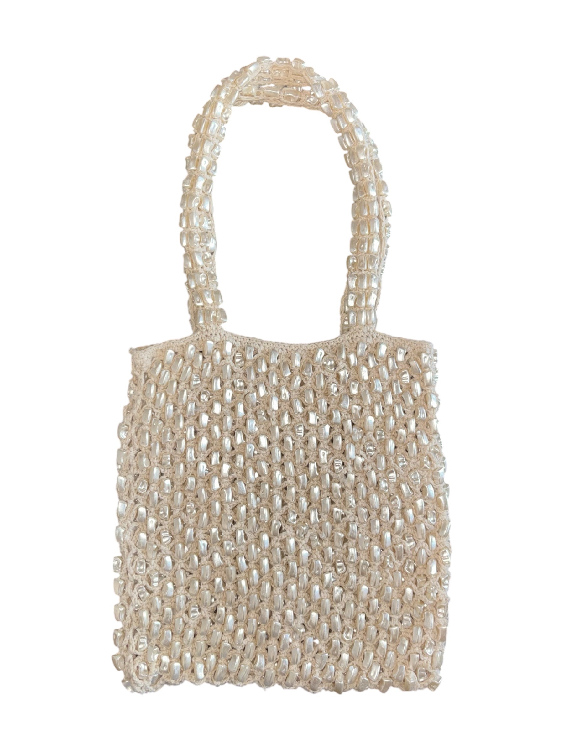 cream  mother of pearl purse