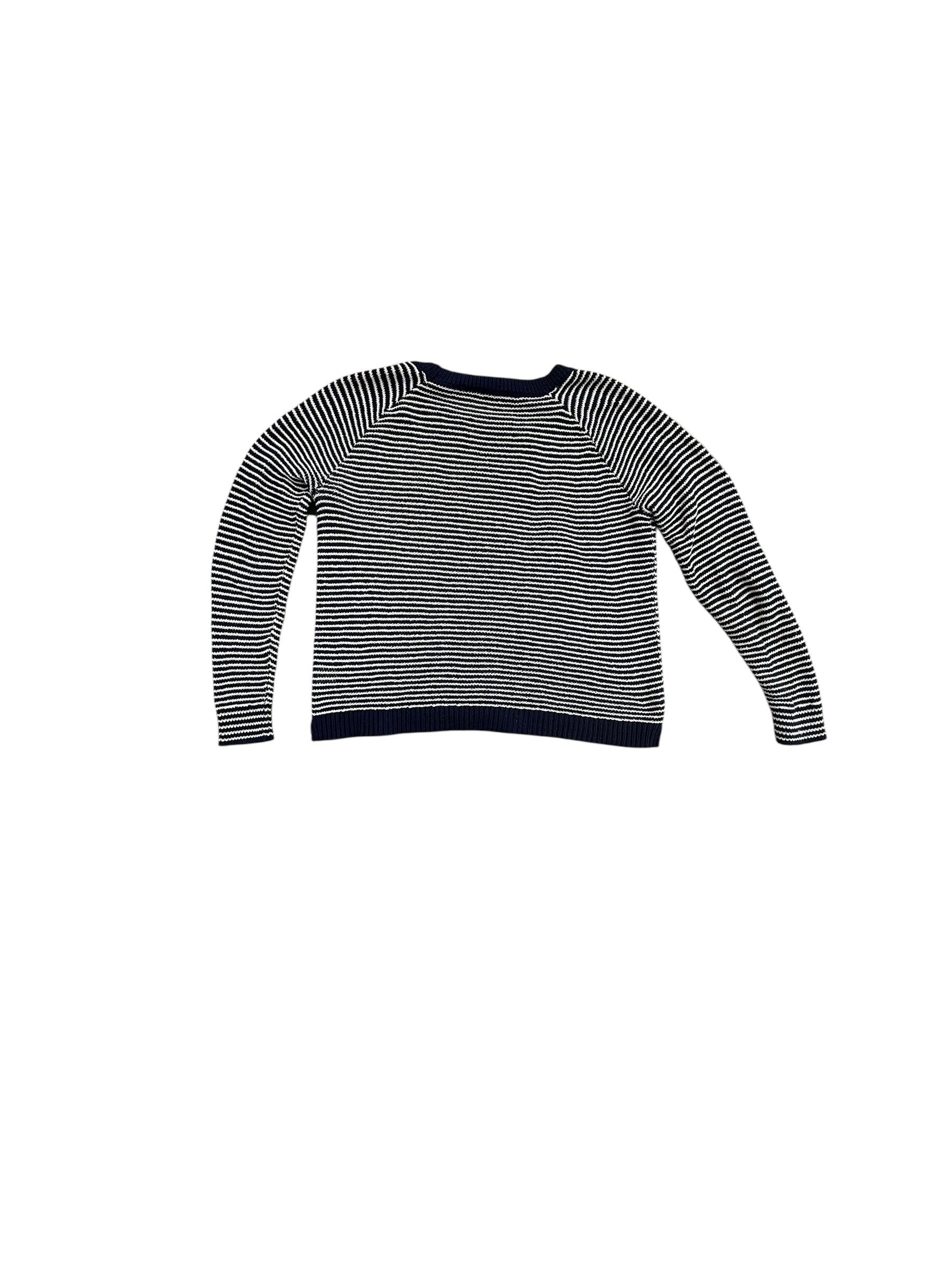 Navy whit Madewell Striped sweater, S
