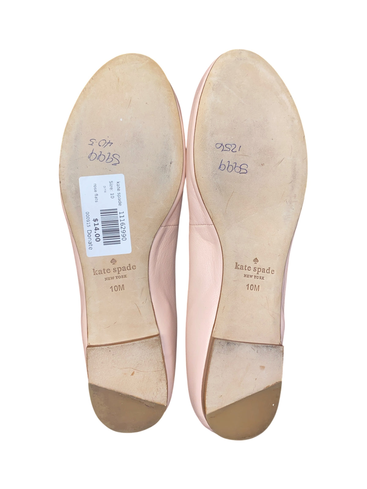 pink kate spade rose flats, 10
