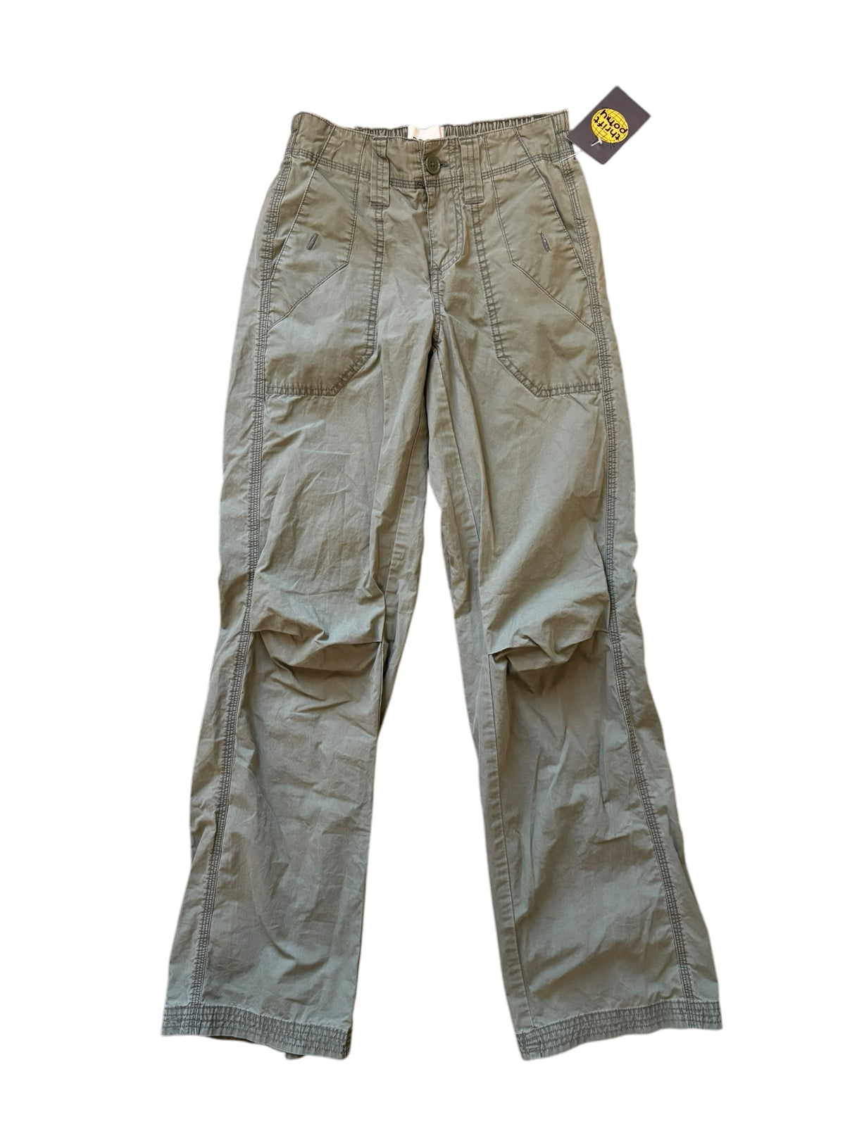 green bdg wide leg cargo, xs