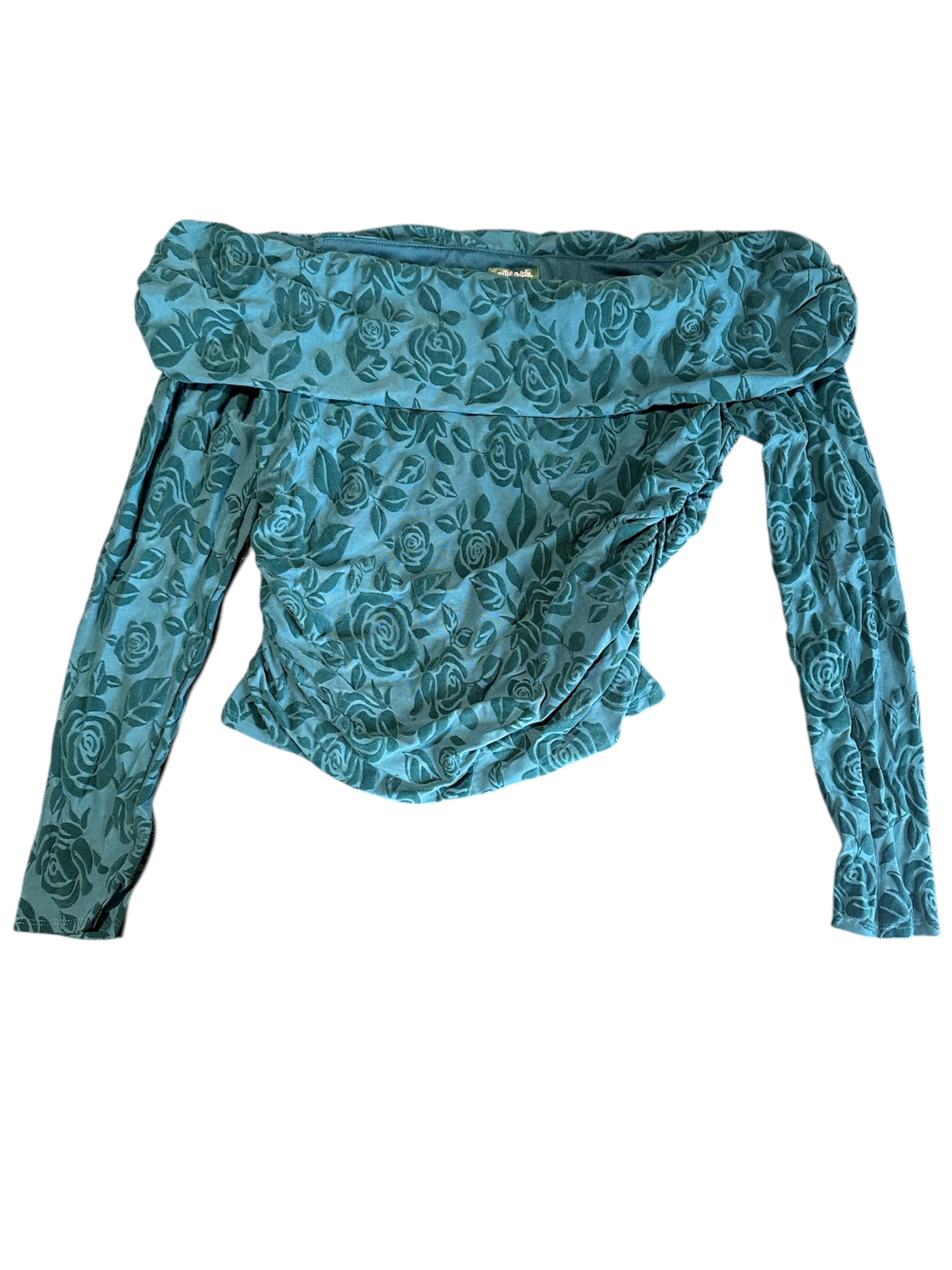 Blue Wild fable Nwt off shoulder rose ls, Xxl