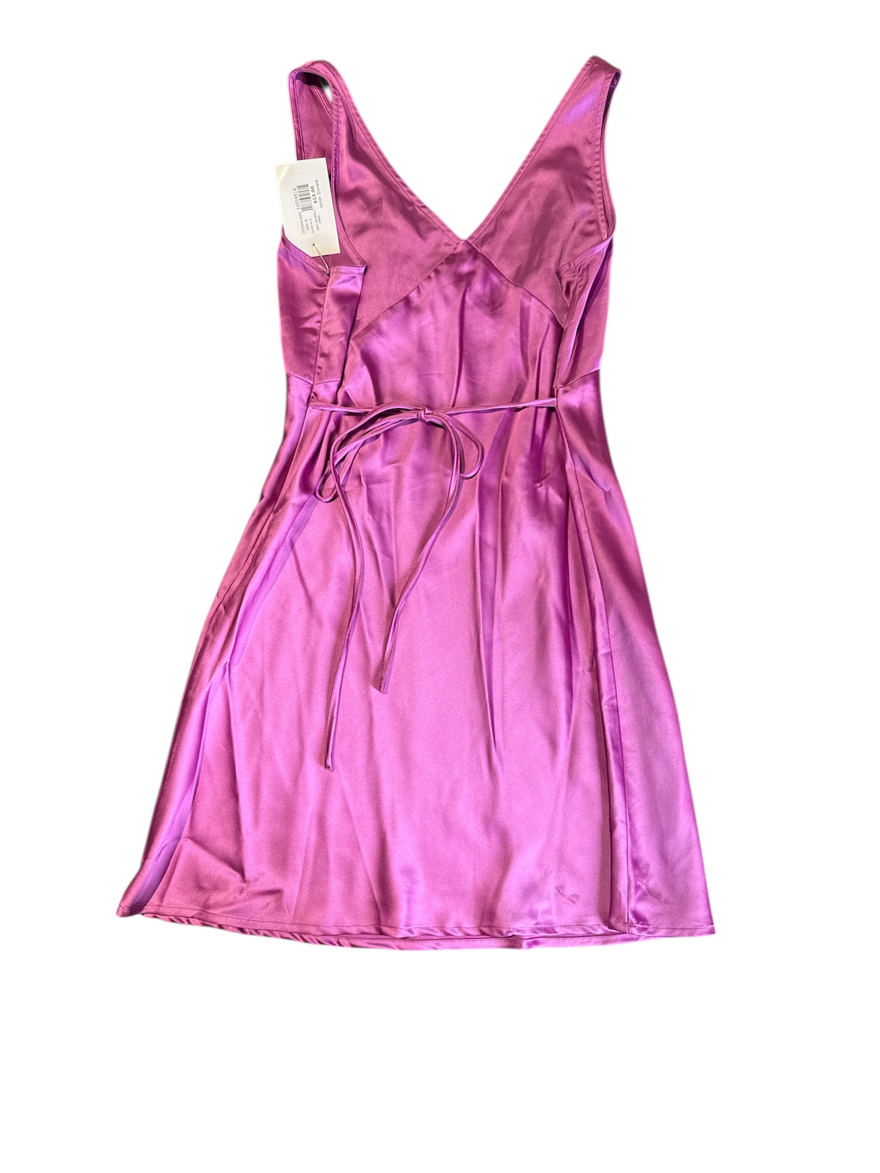 purple ish pink princess polly satin double v dress, 8