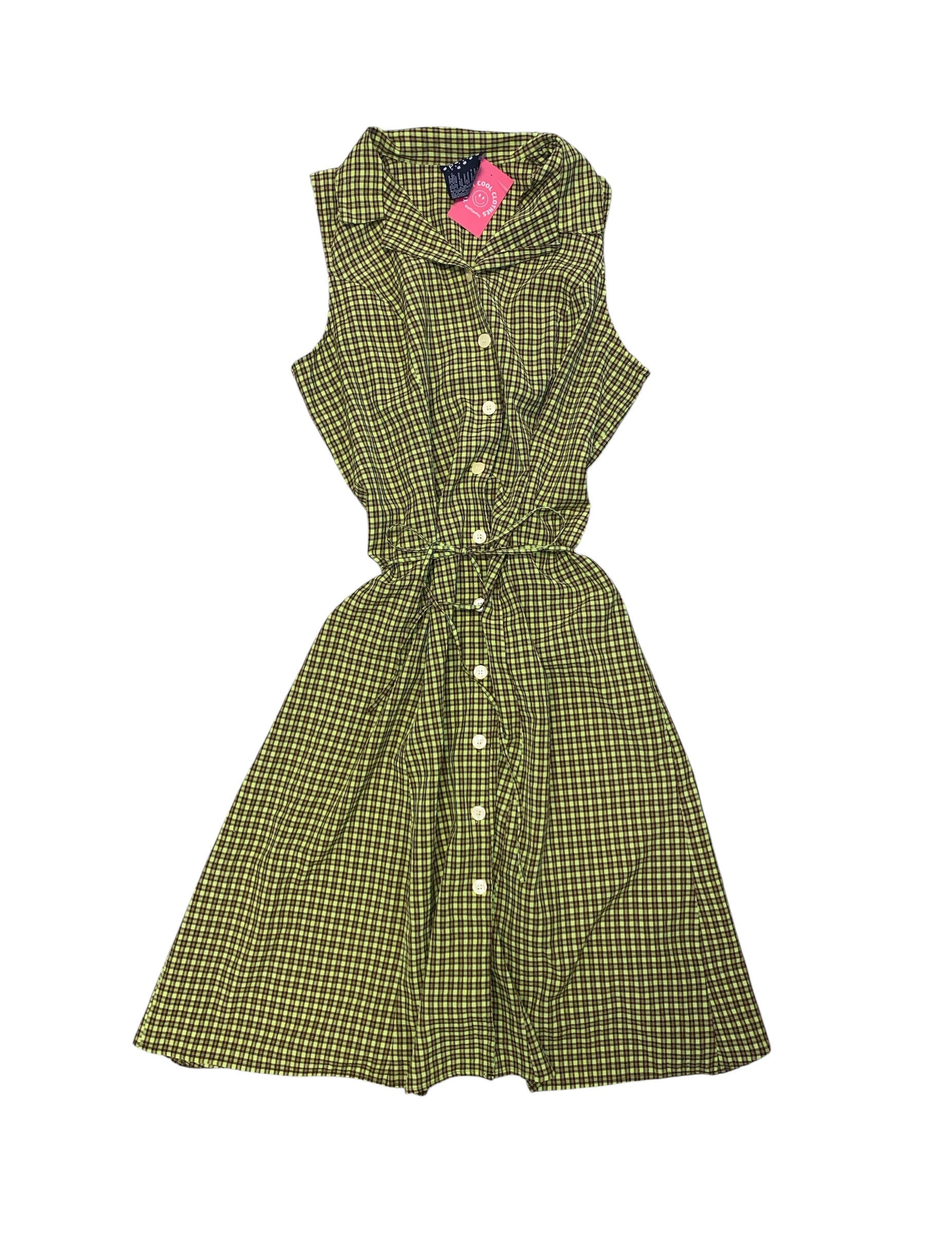green brown pellini plaid collar dress, 22