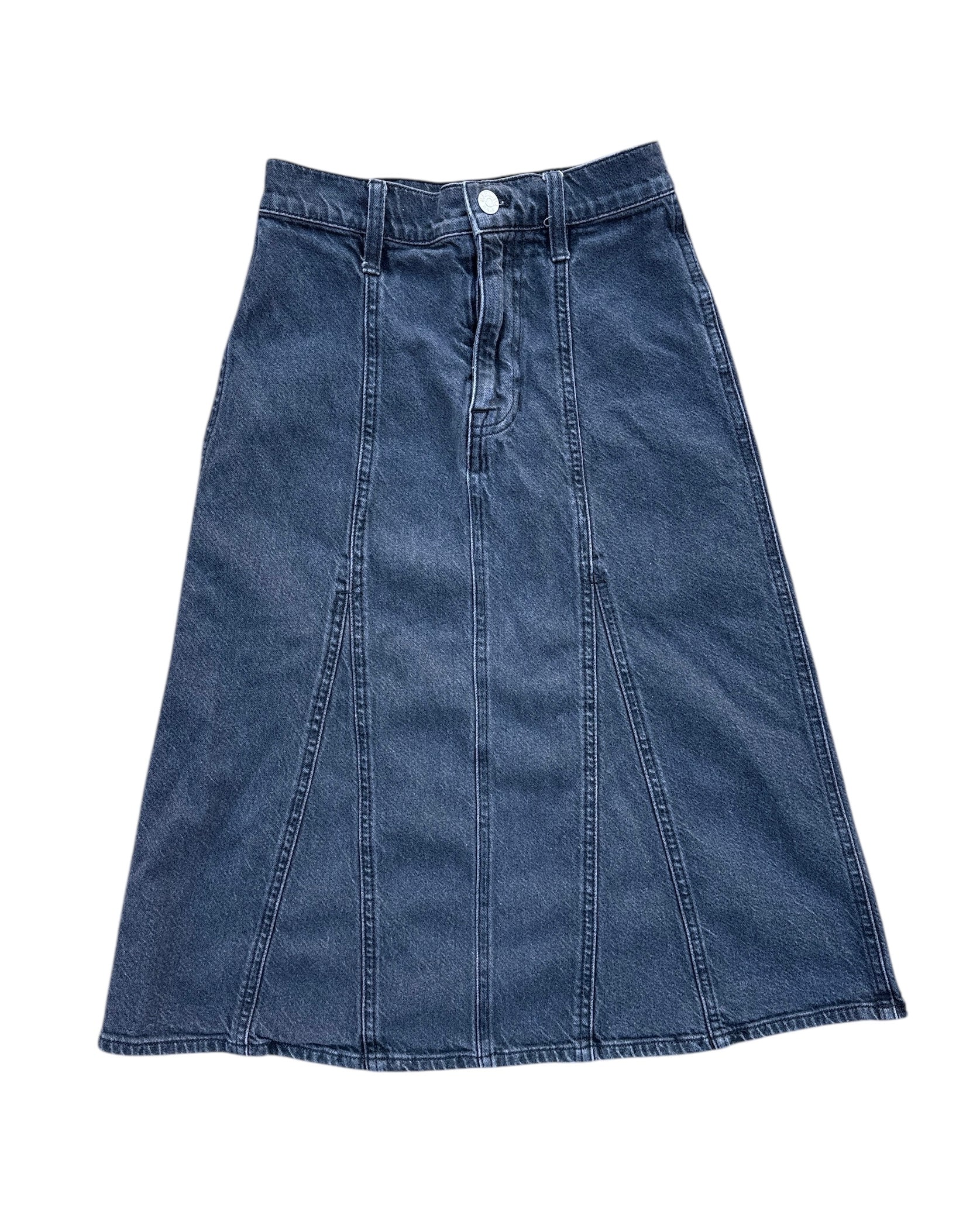 black madewell denim midi skirt, 23