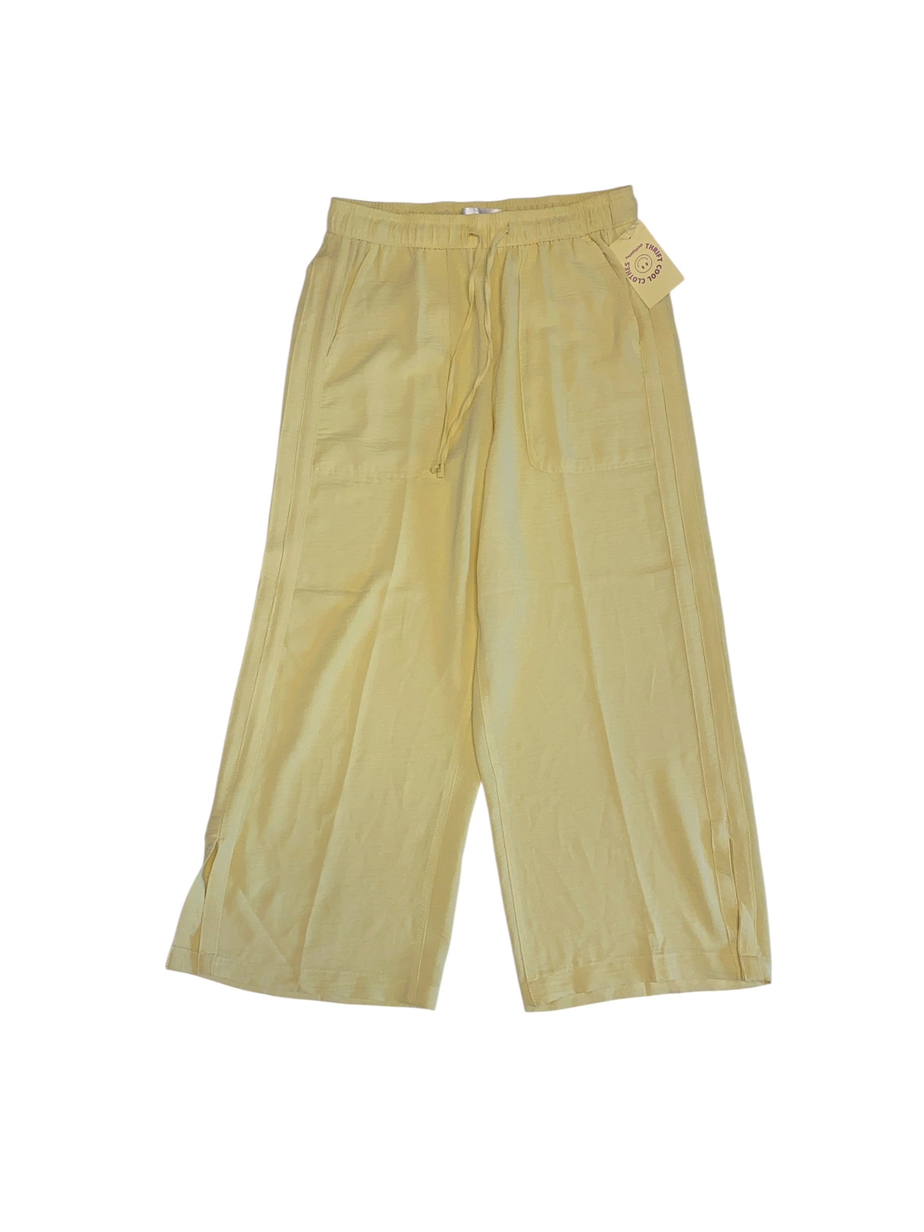 Yellow Jules & leopold Wide leg linen drawstring pants, S
