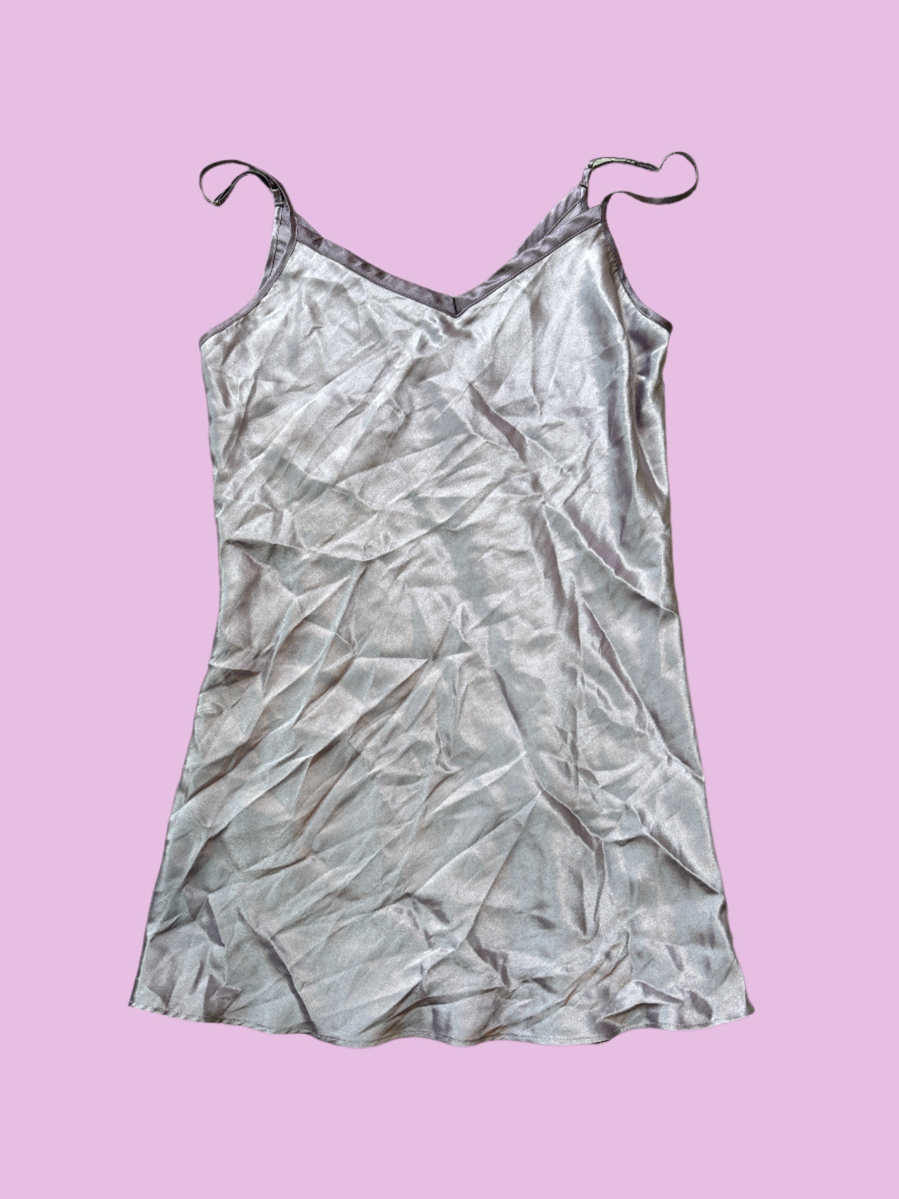purple halston slip, L