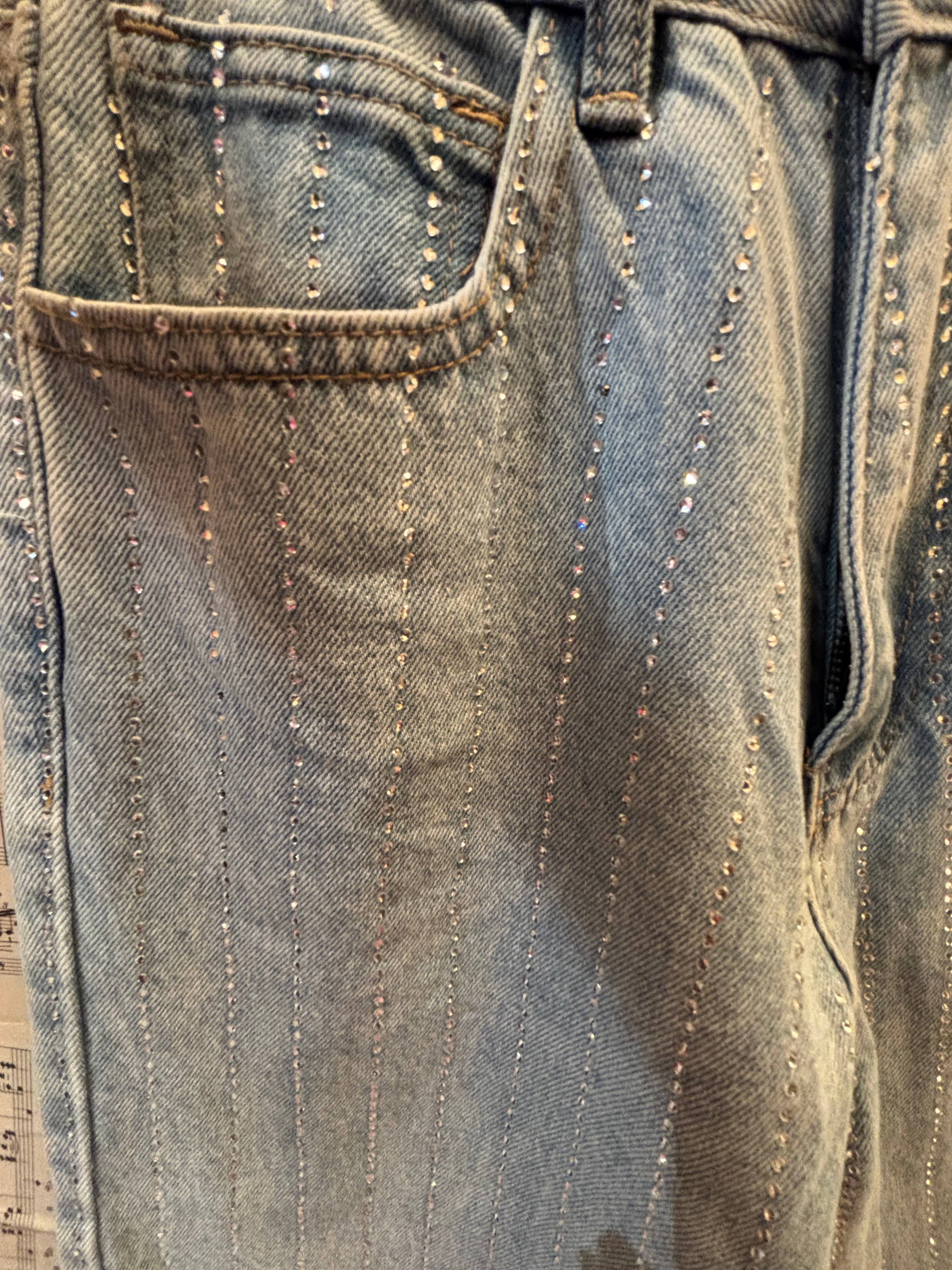 blue vestique sparkly jeans, s