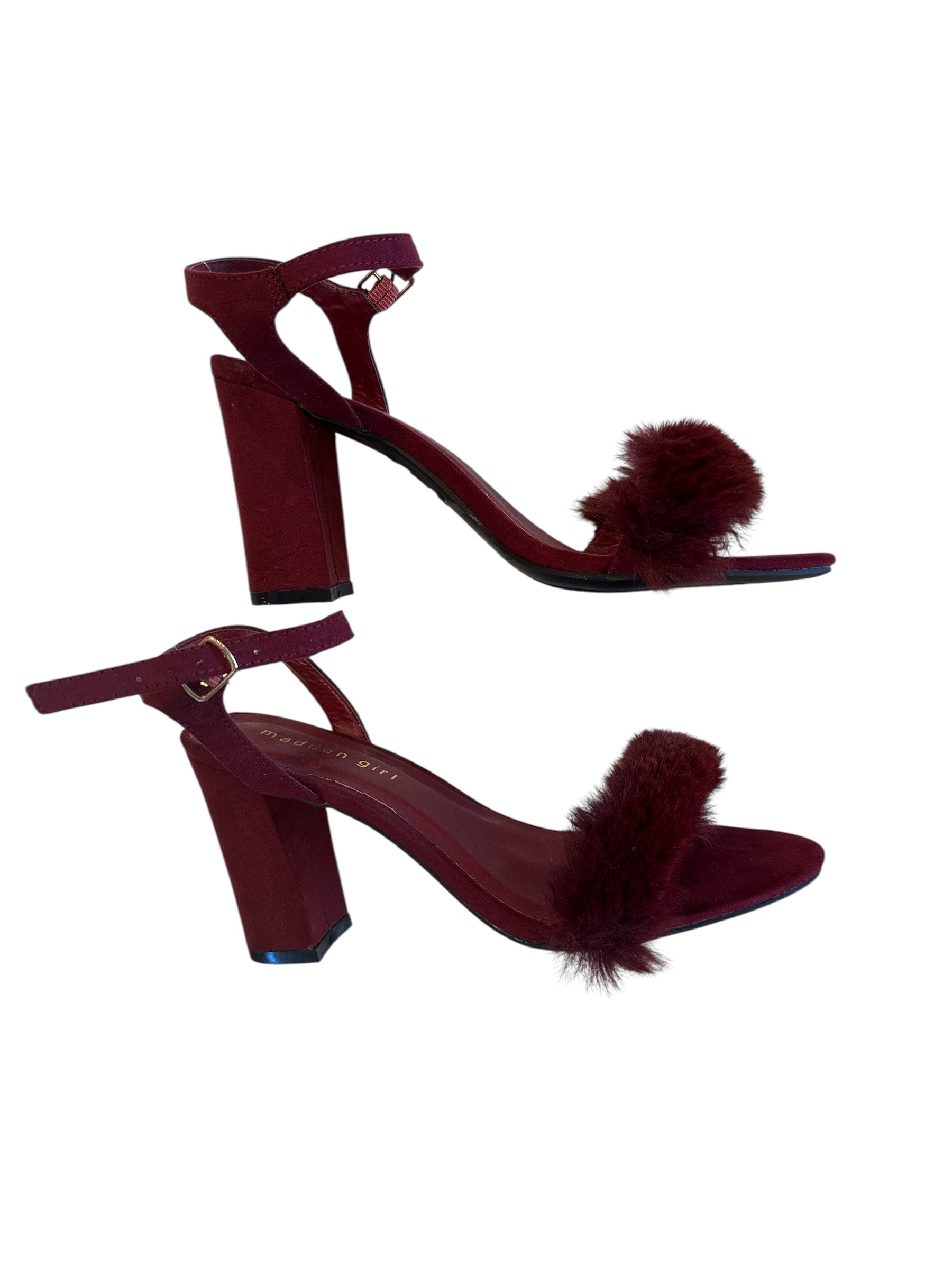 red madden girl fuffy heels, 6.5