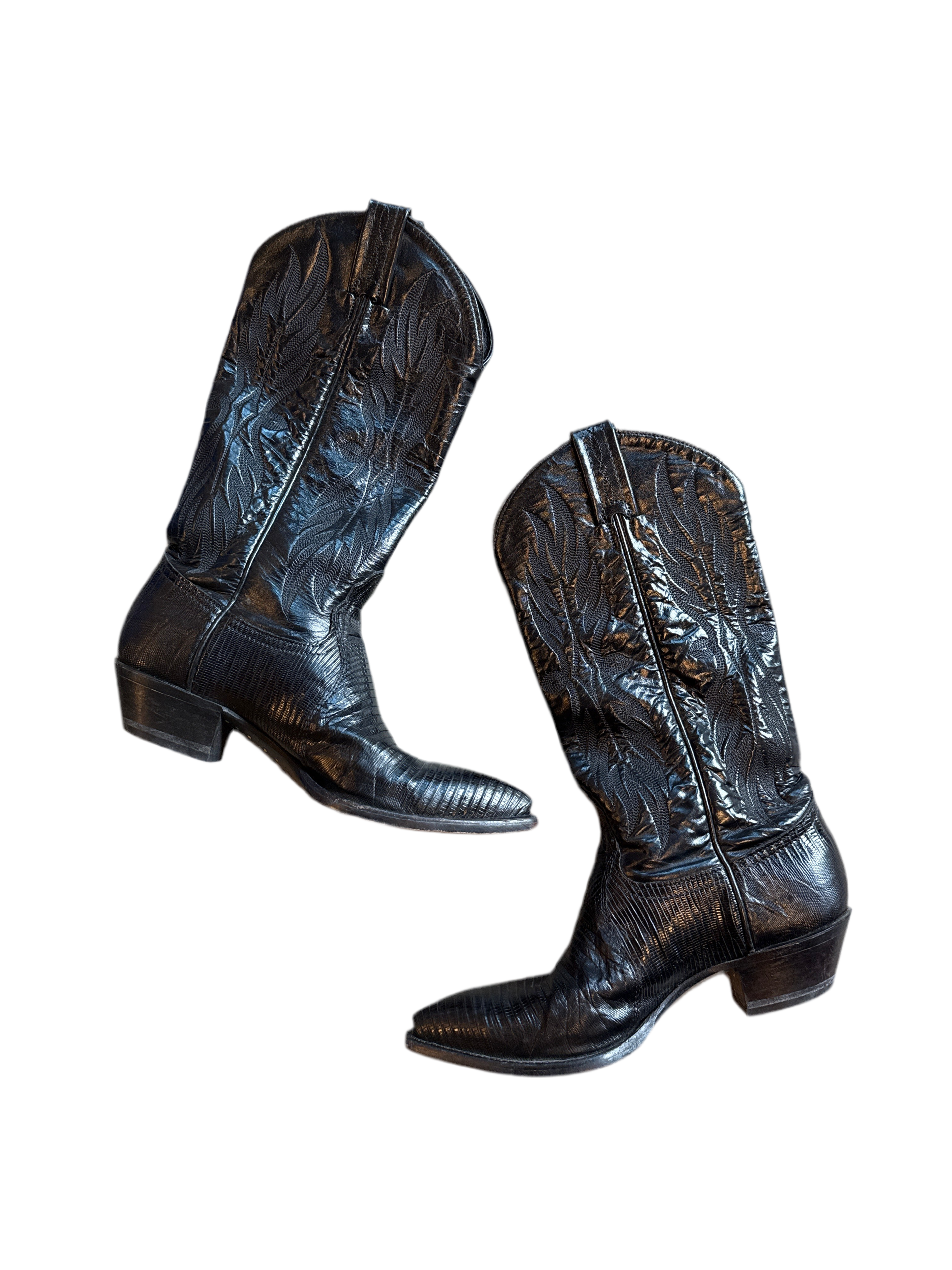 black tony lama cowgirl boots, 6.5