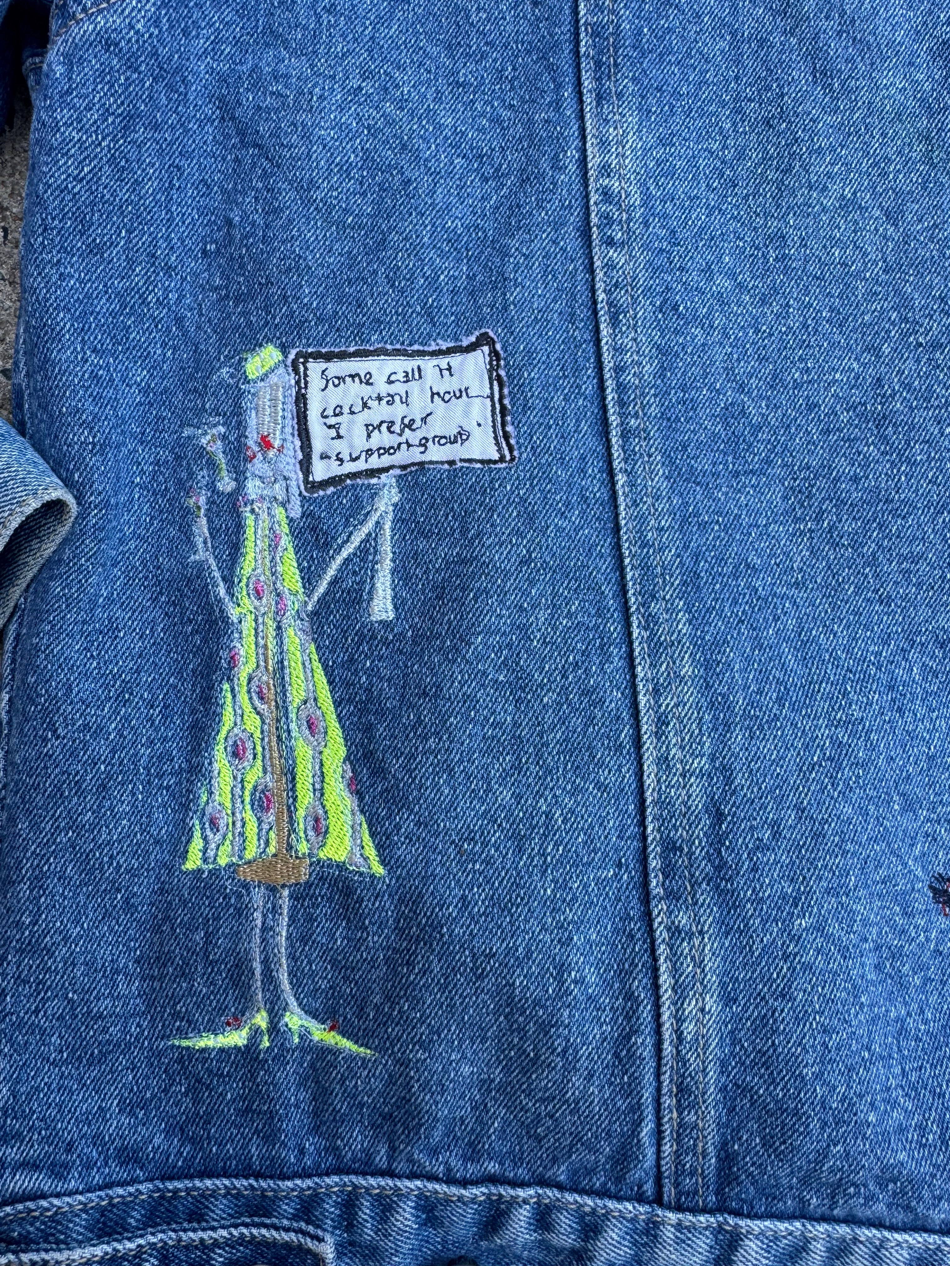 blue paul harris fun ladies vtg denim jacket!, m