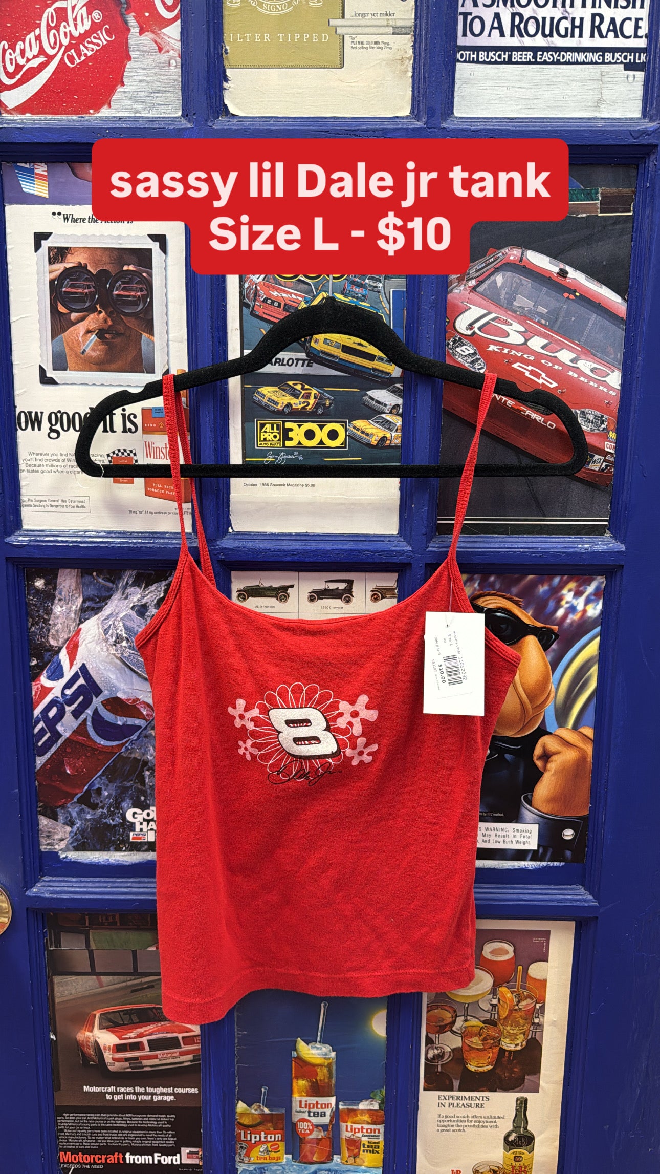 red winners circle dale jr tank, L
