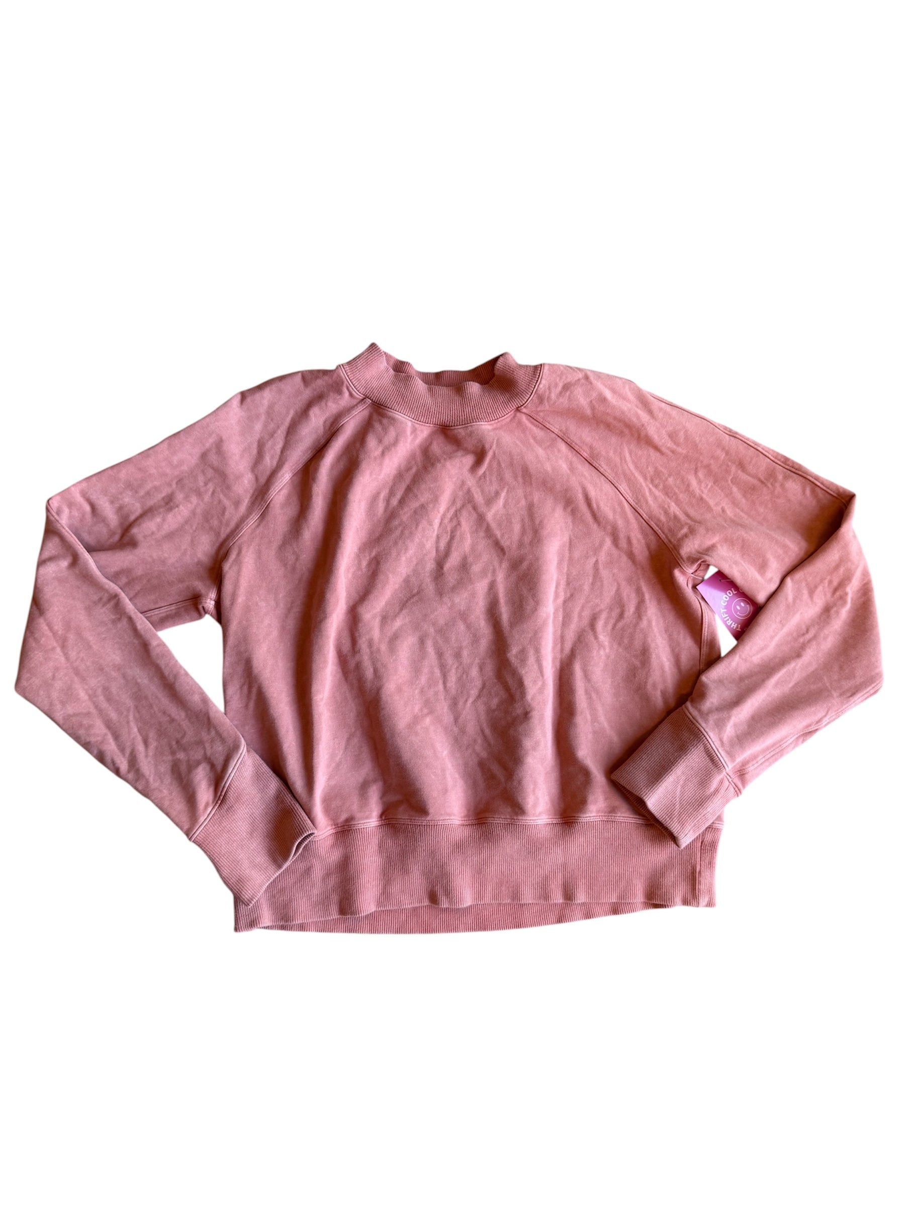 burnt orange lululemon mock neck pullover