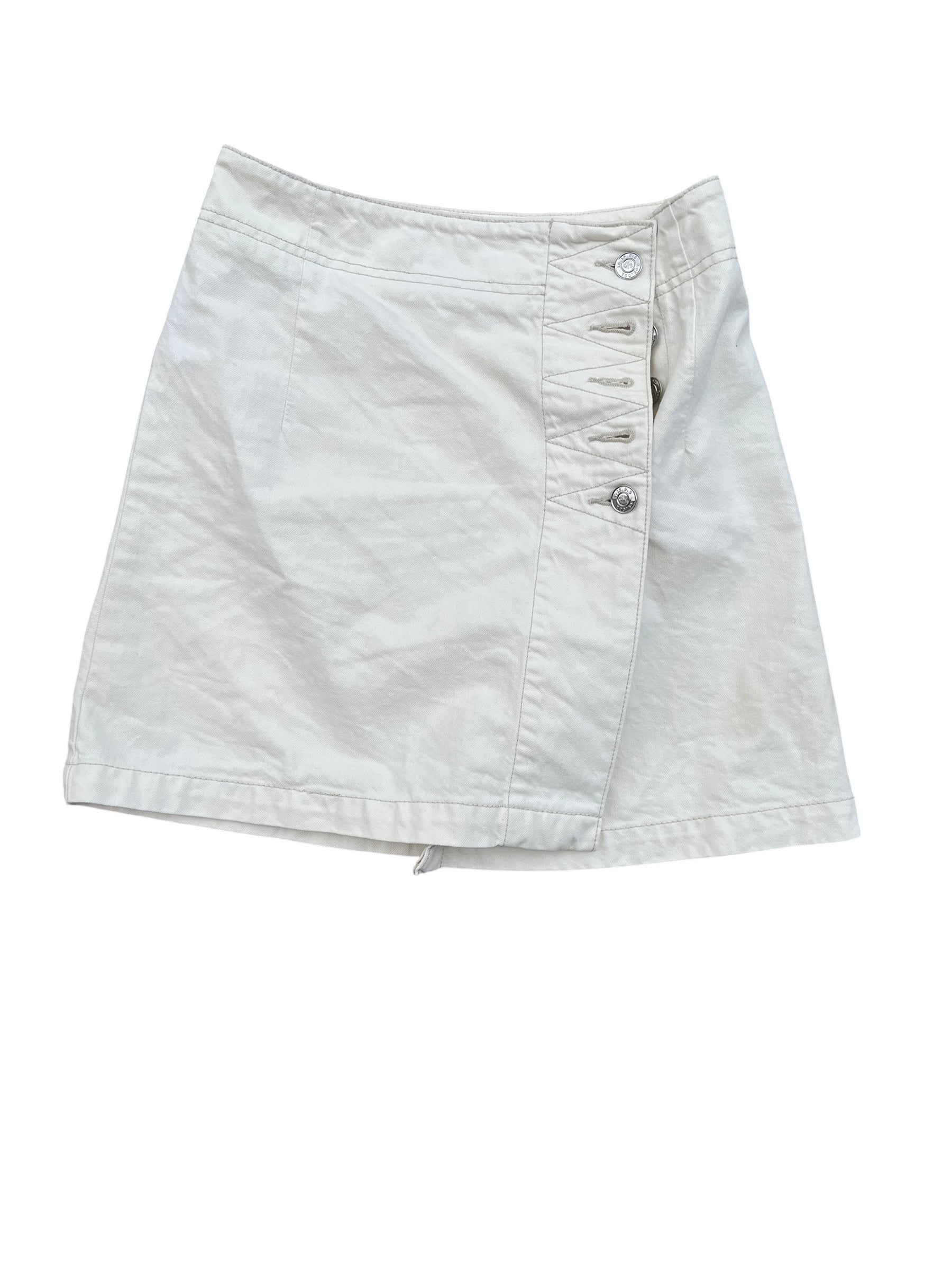 cream current elliot button up mini skirt, 26