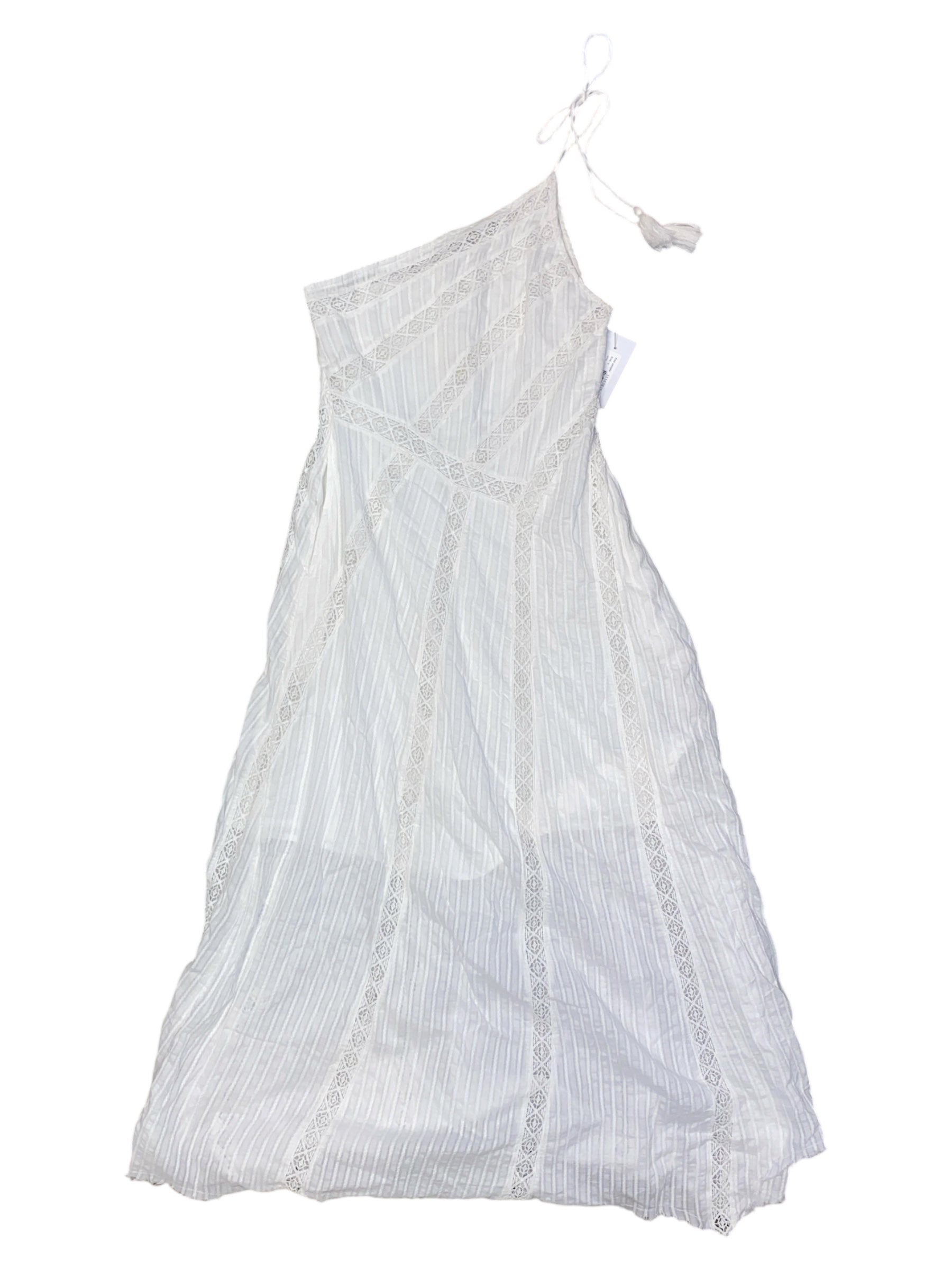 white free people boho long dress, s