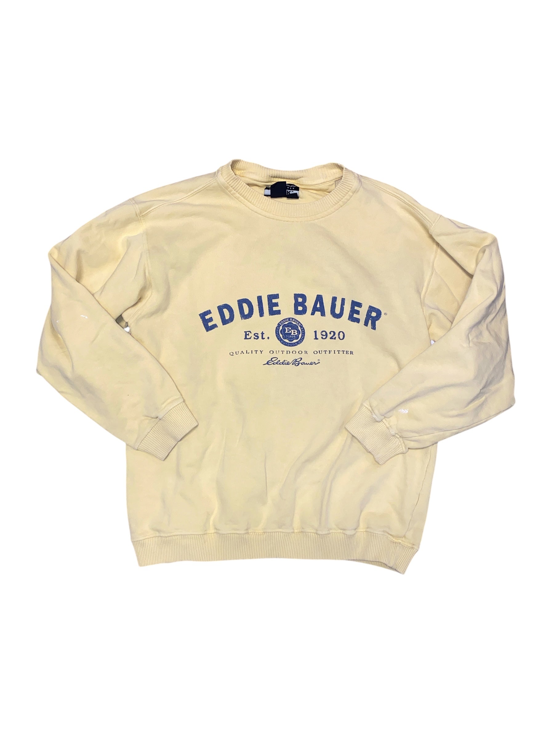 Yellow Eddie bauer Branded crew, Xs