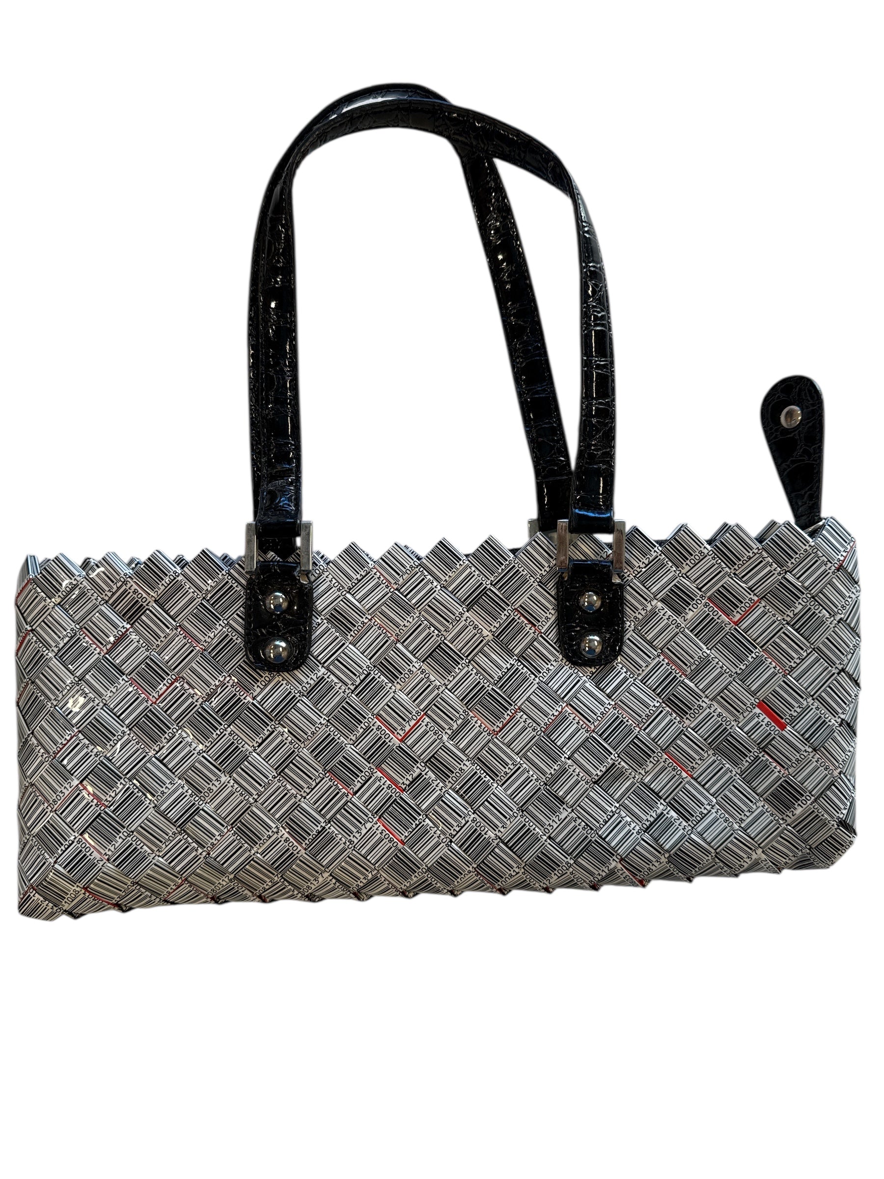 Black  Bar code shoulder bag