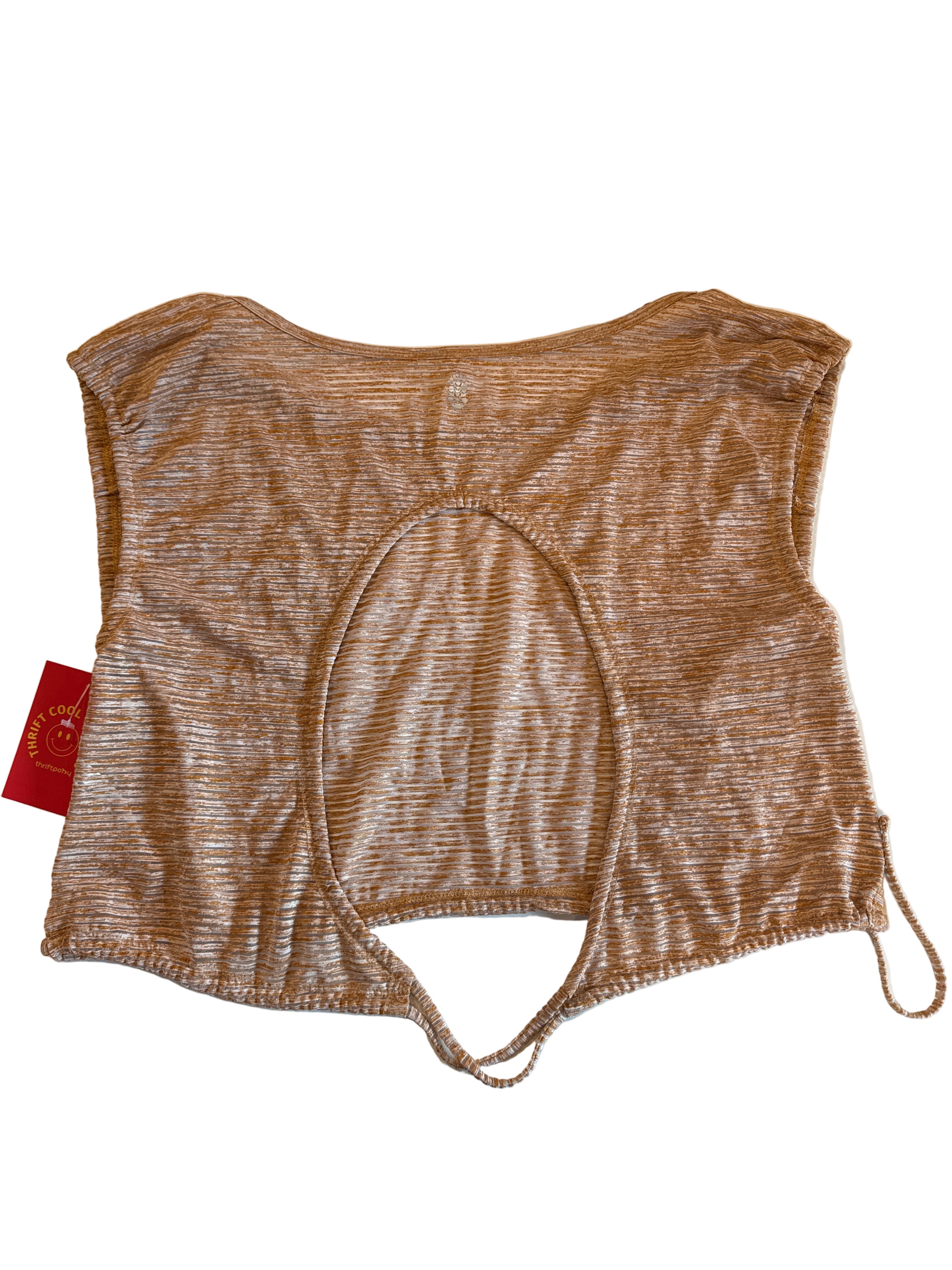 orange free people oversized top, m