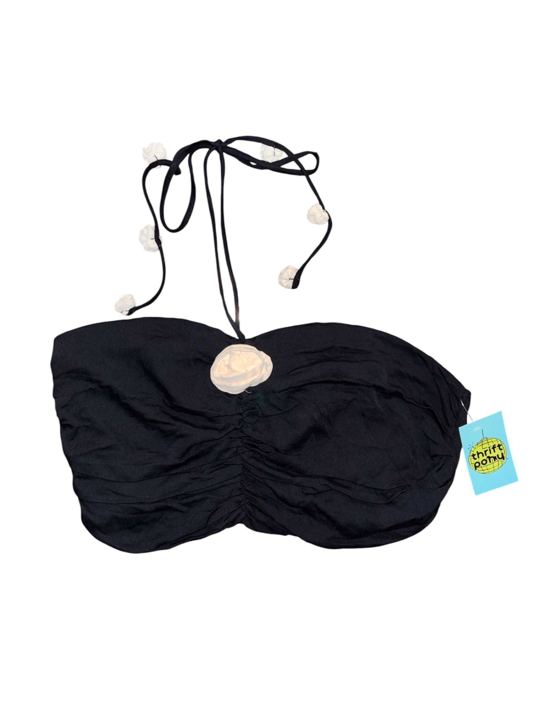 black wild fable rosette halter nwt, xl