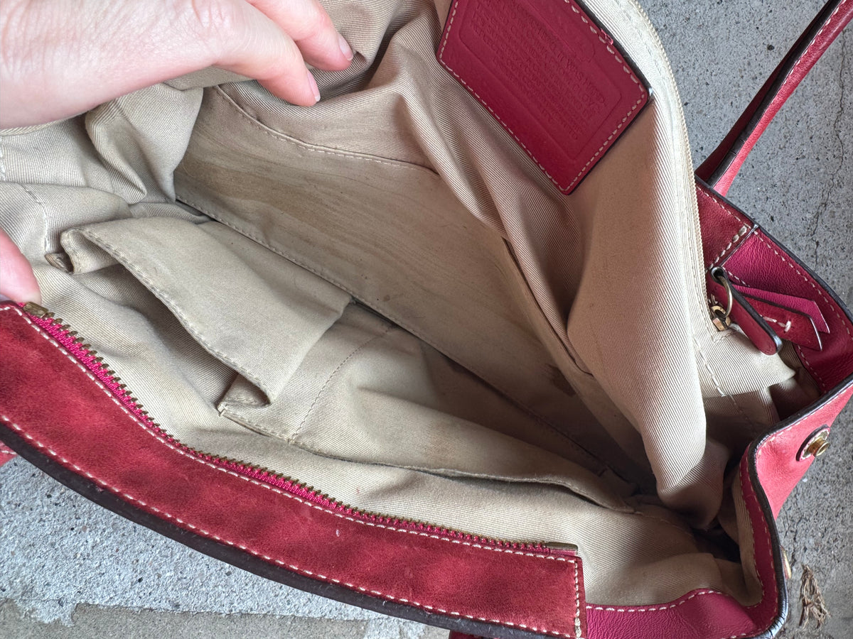 Red coach madeline shoulder bag B0893 11553