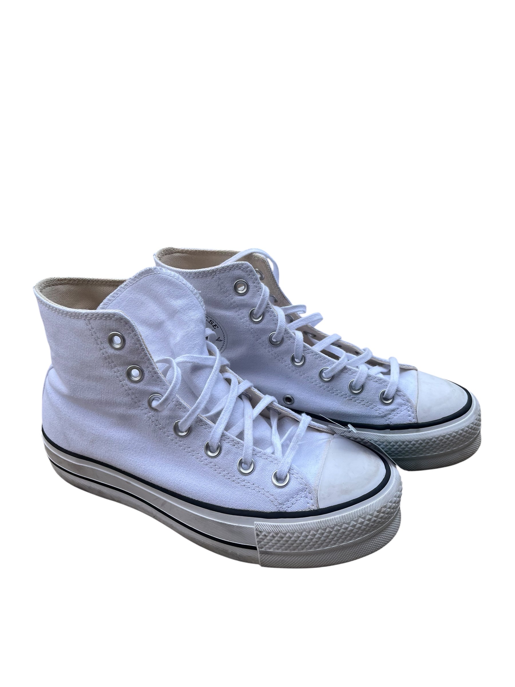 white converse high top sneakers, 7 women’s