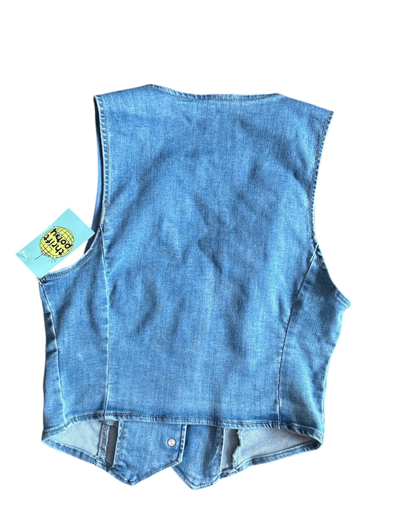 blue oat nwt denim vest, s