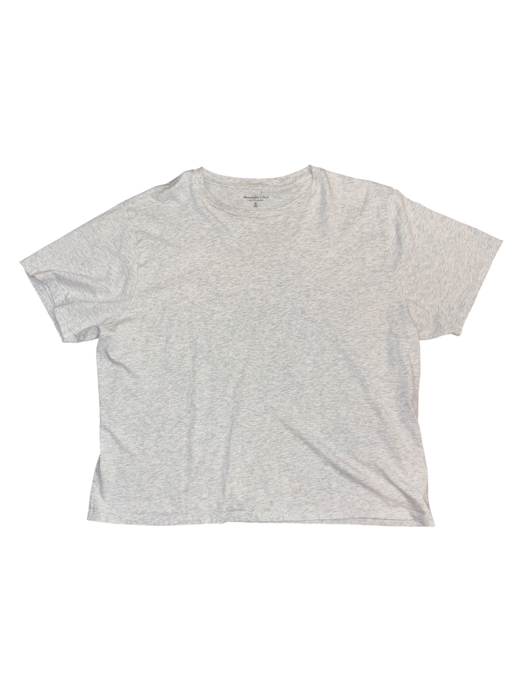 gray abercrombie heathered ss top, xl