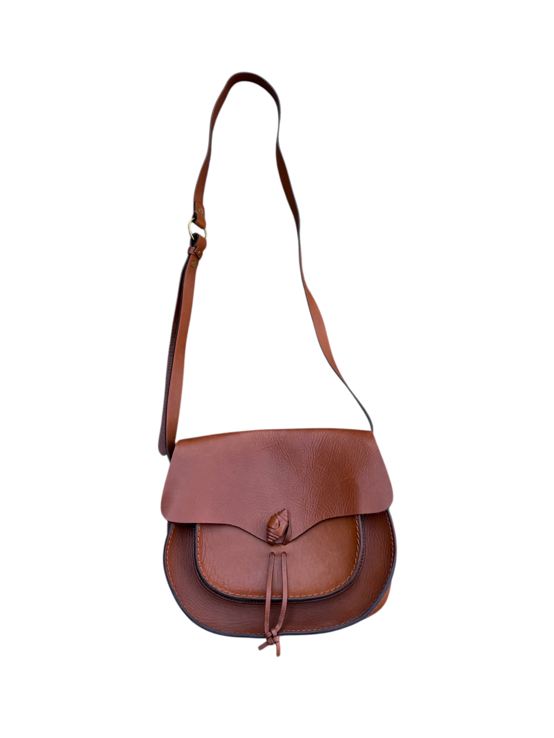 brown madewell leather crescent bag