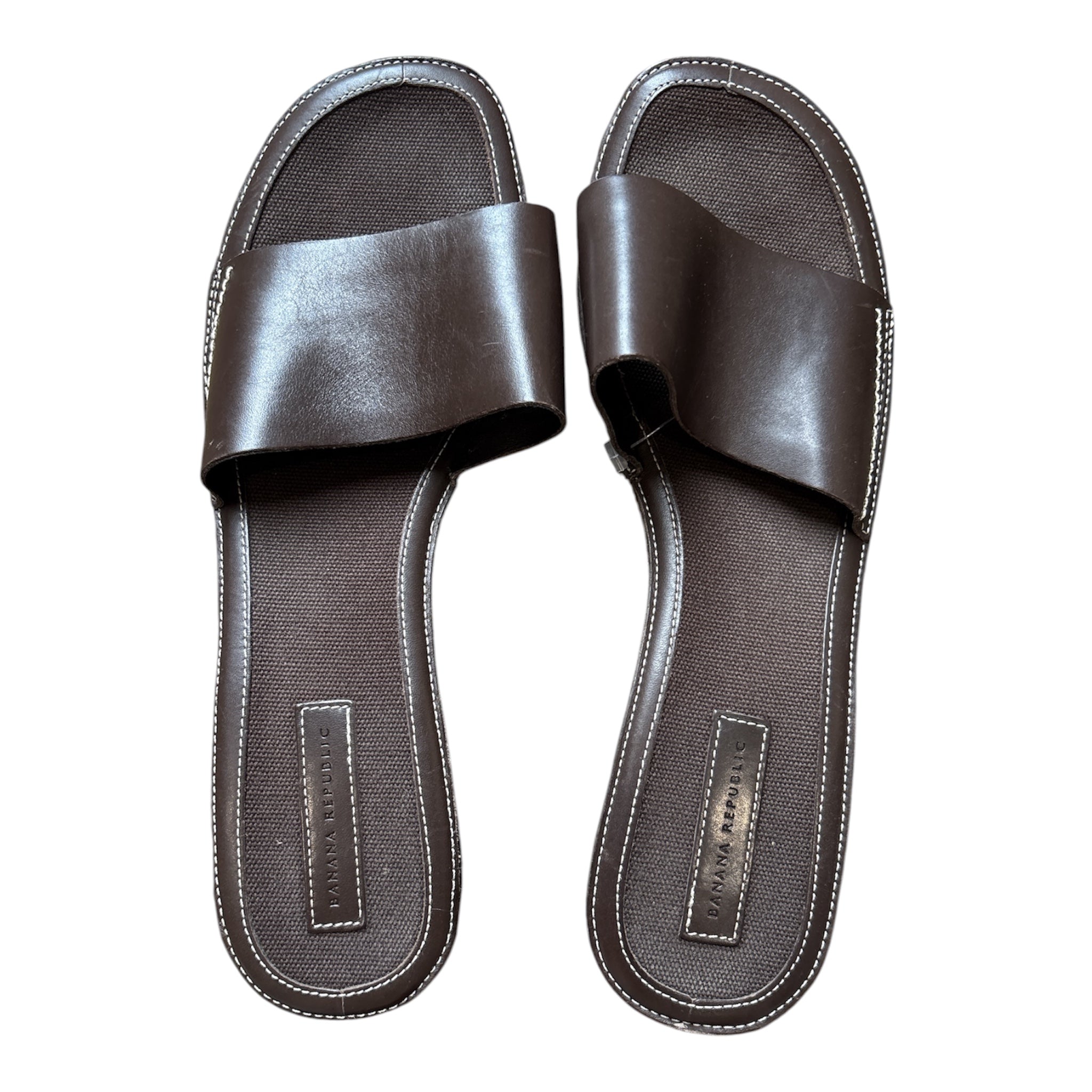 brown banana republic heeled sandal, 9