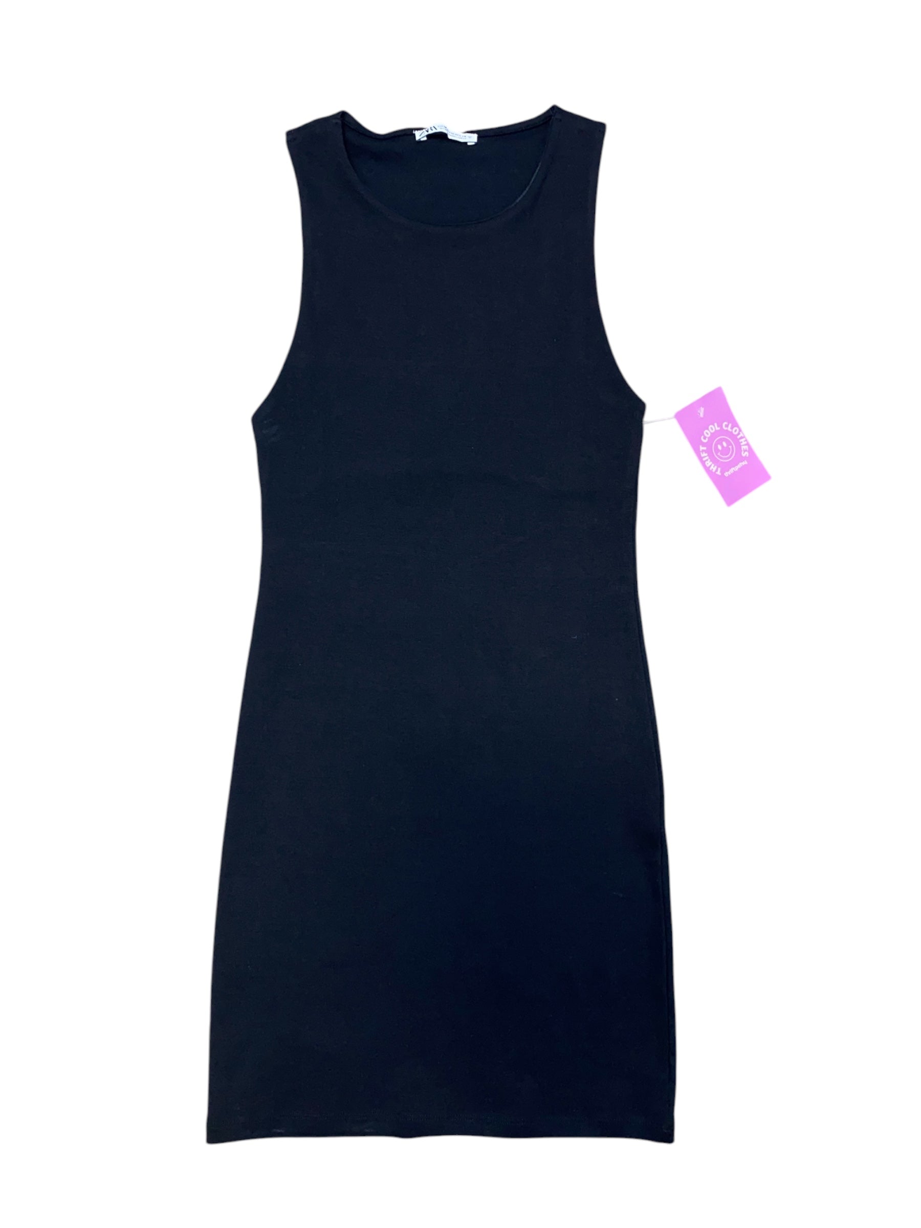 black zara tank mini dress, m