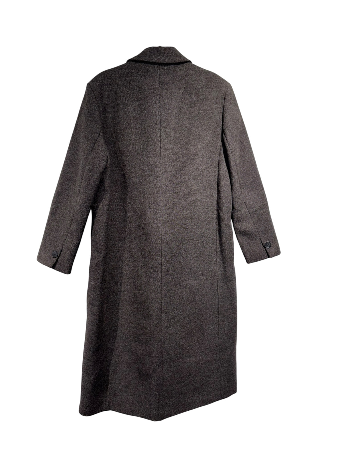 grey primark long peacoat, L