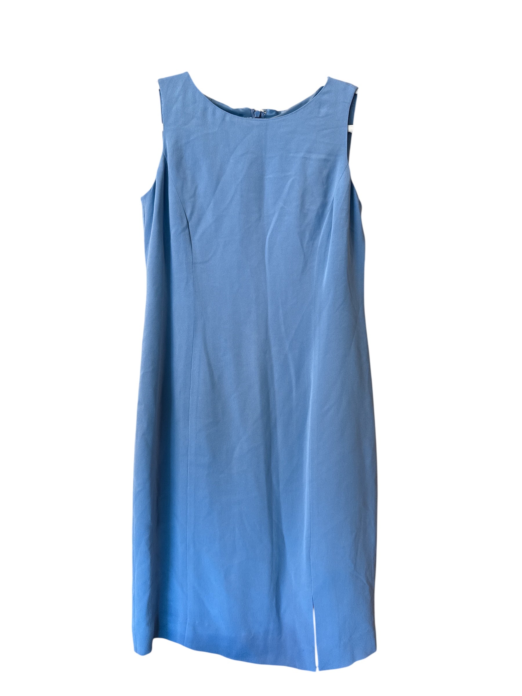 blue talbots pure silk shift dress, 2
