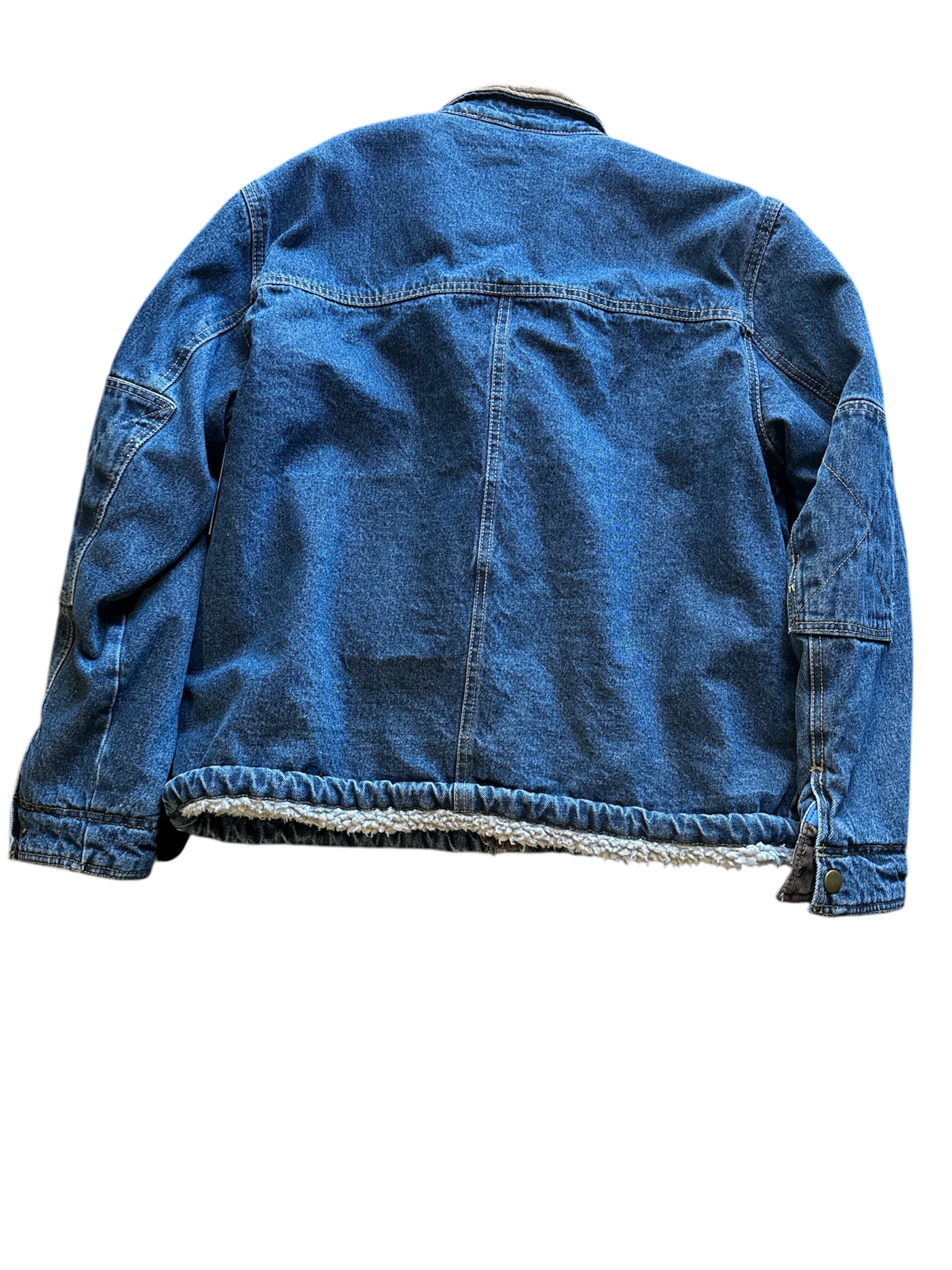 blue brown wrangler boyfriend jacket denim cord, L