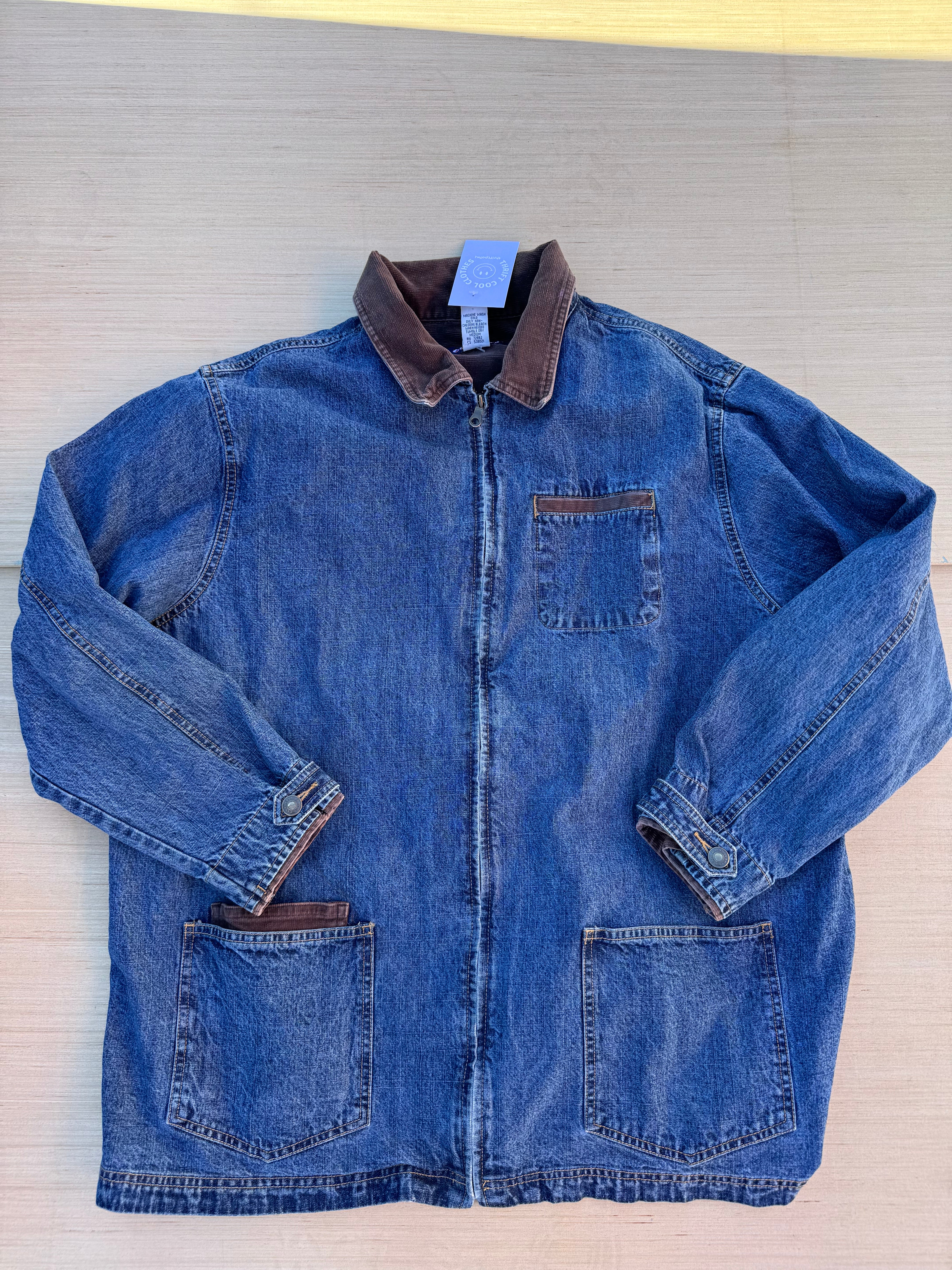 Brown blue L.a blues Denim barn jacket, 20w