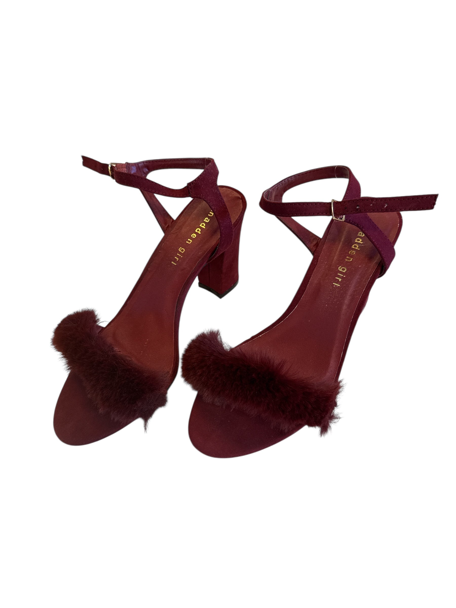 red madden girl fuffy heels, 6.5