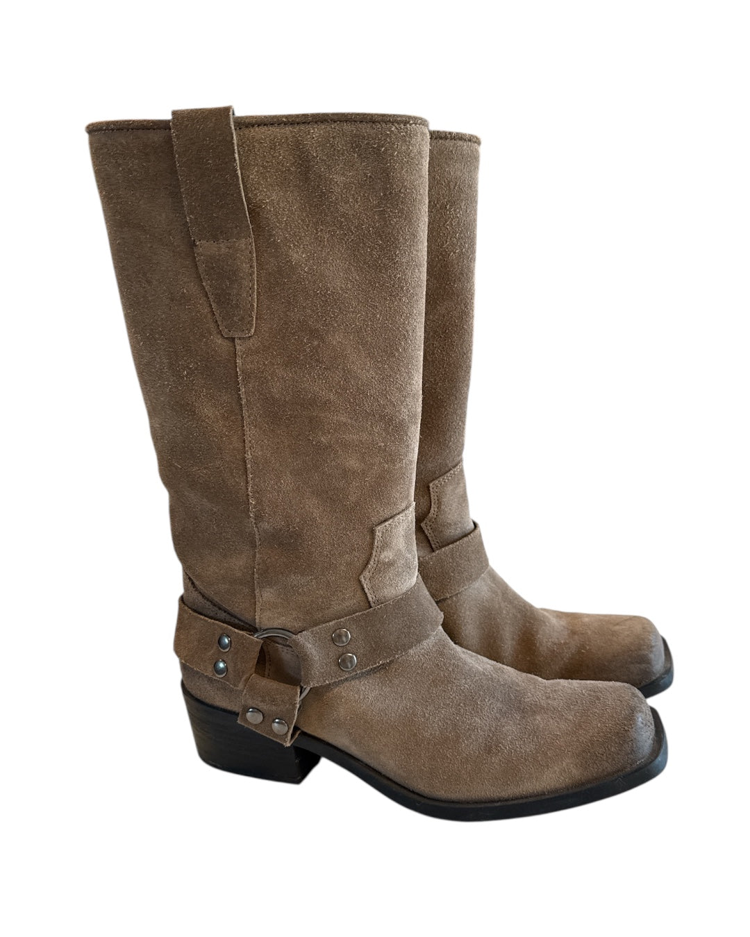Brown Steve Madden Suede buckle boot, 7.5
