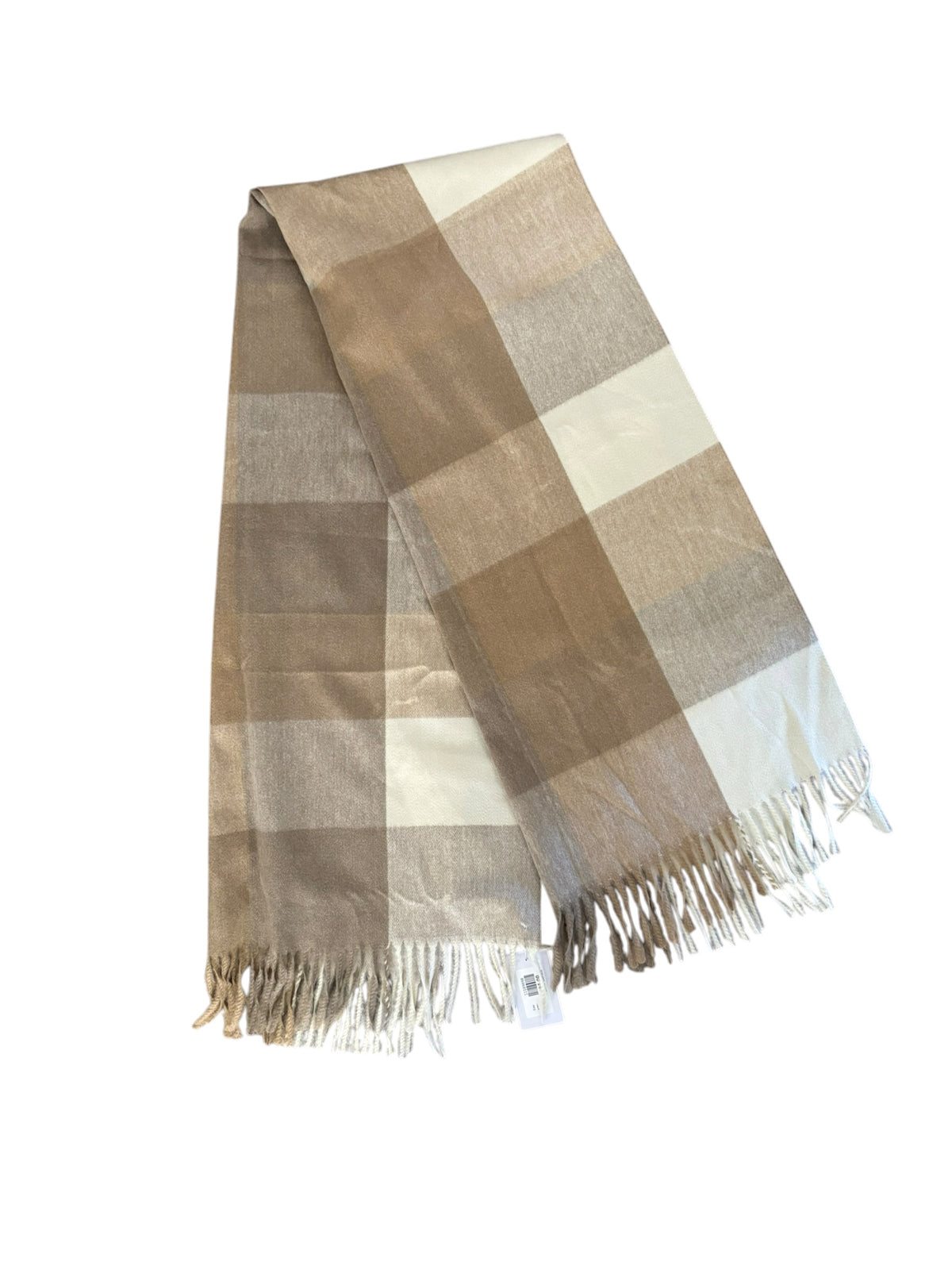 Tan plaid scarf