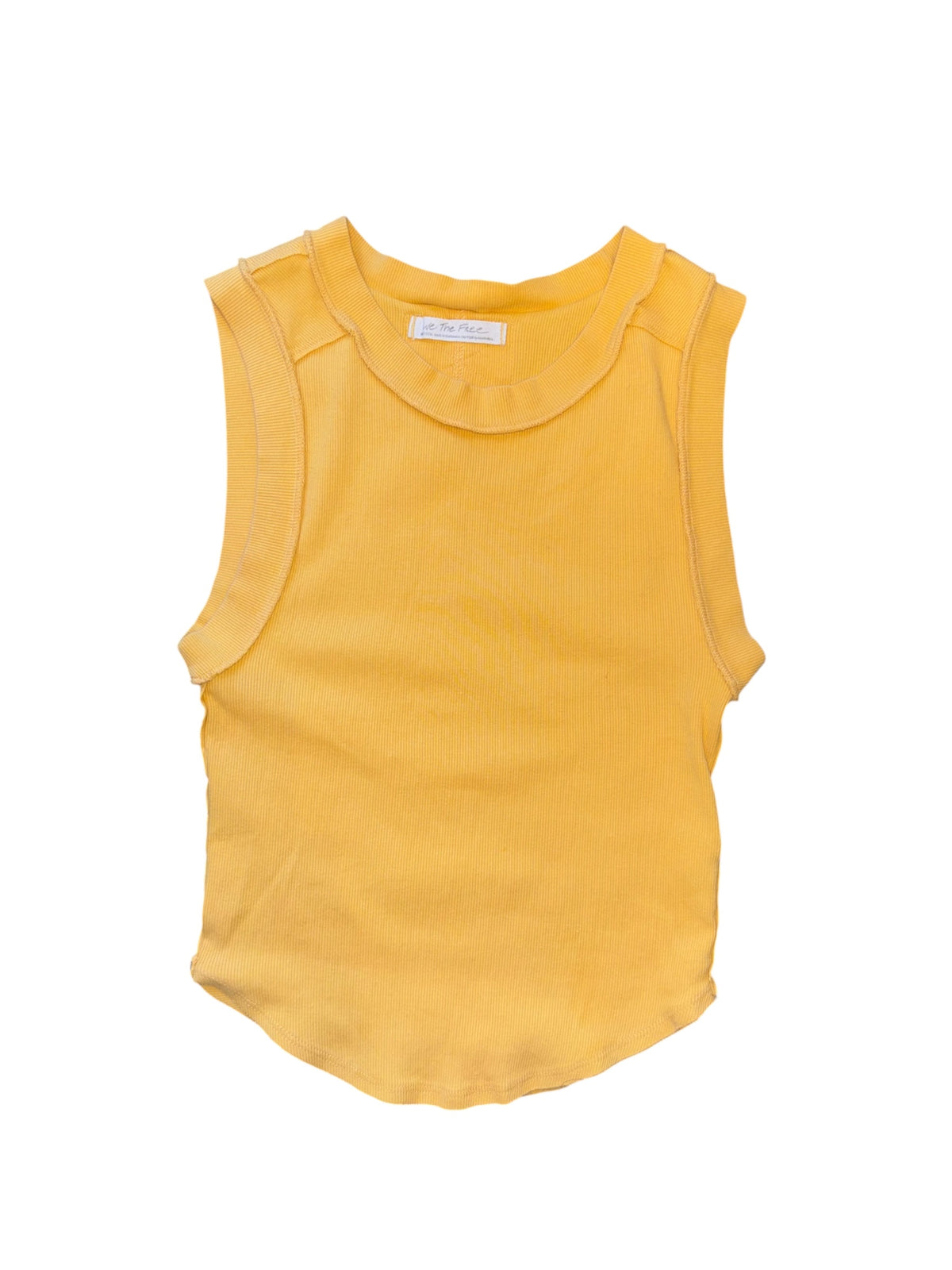 yellow we the free ribbed tank, m