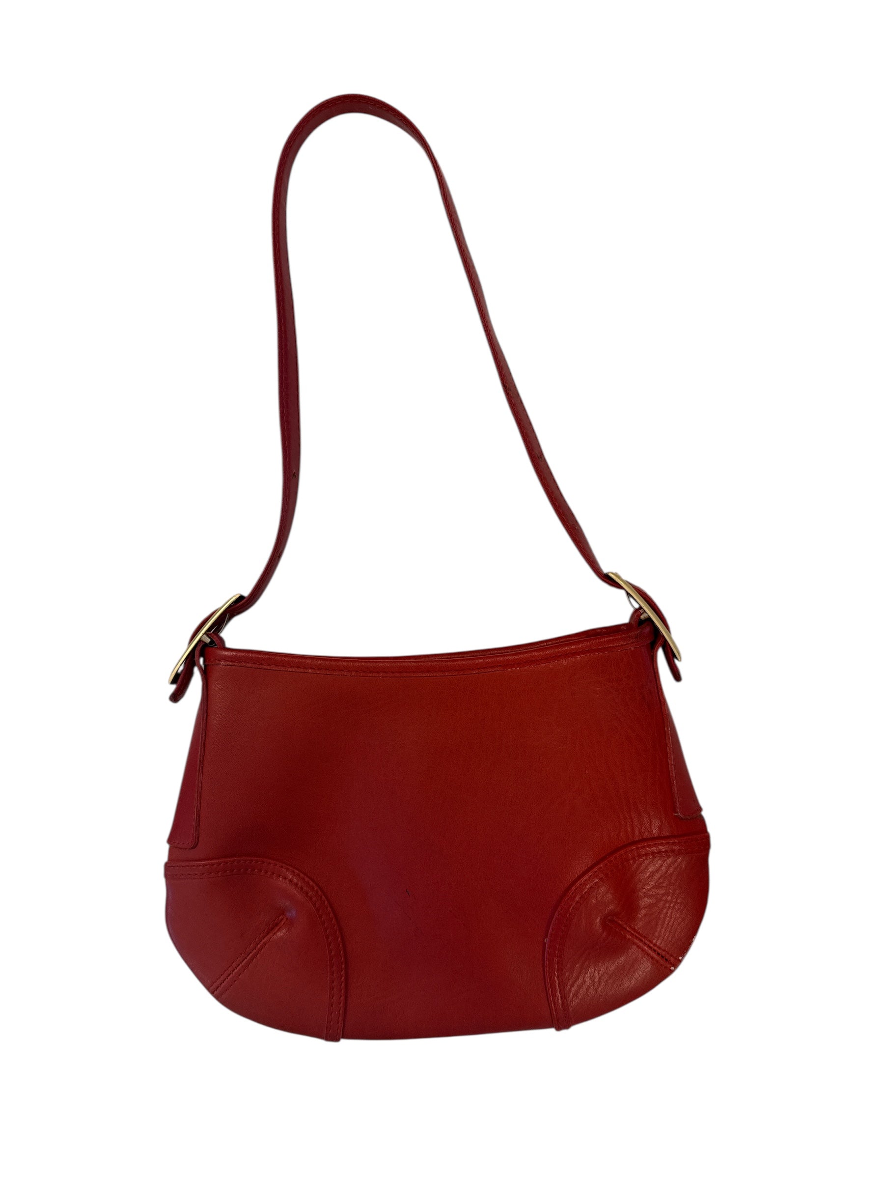 Red  Leather crossbody