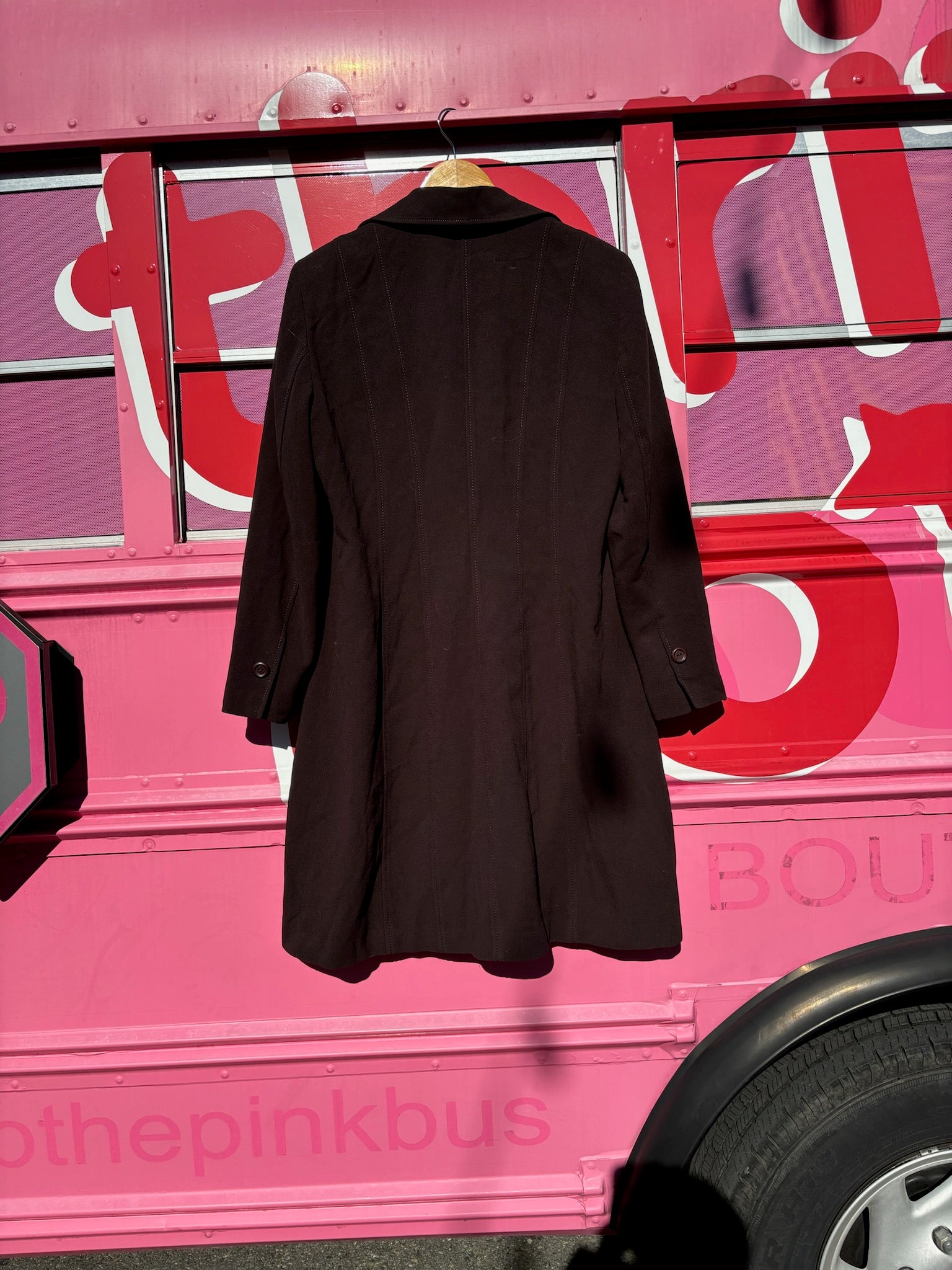 brown signature long coar, 14