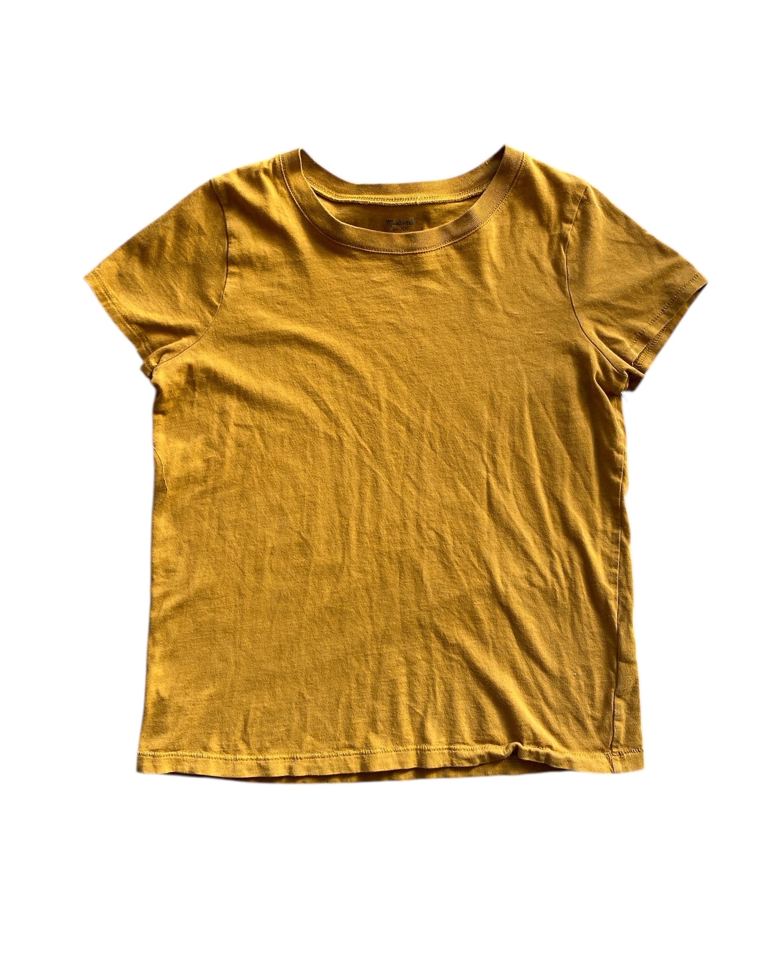 Mustard yellow madewell plain top, xs