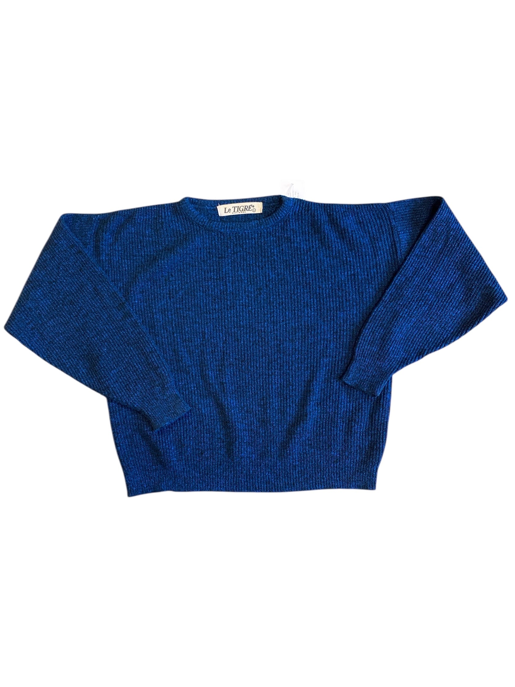 blue black le tigre womens sweater, L