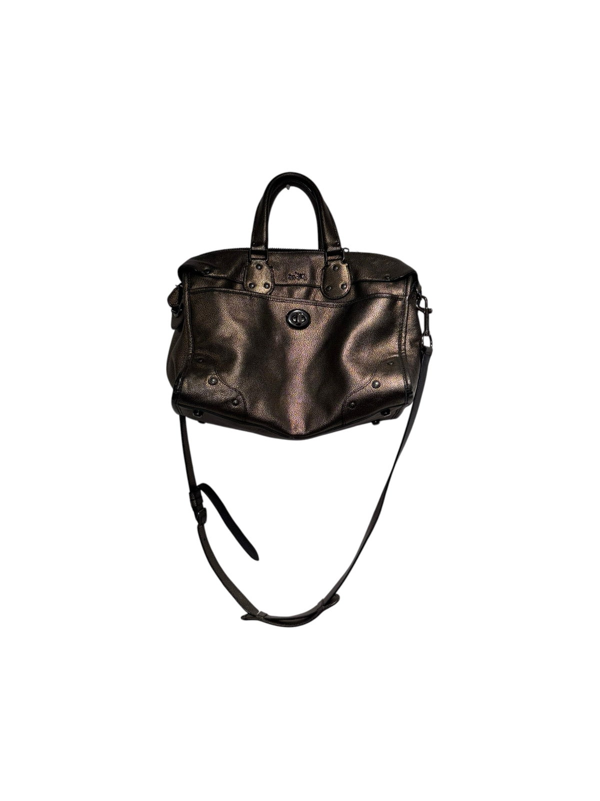 metallic gold coach Rhyder satchel