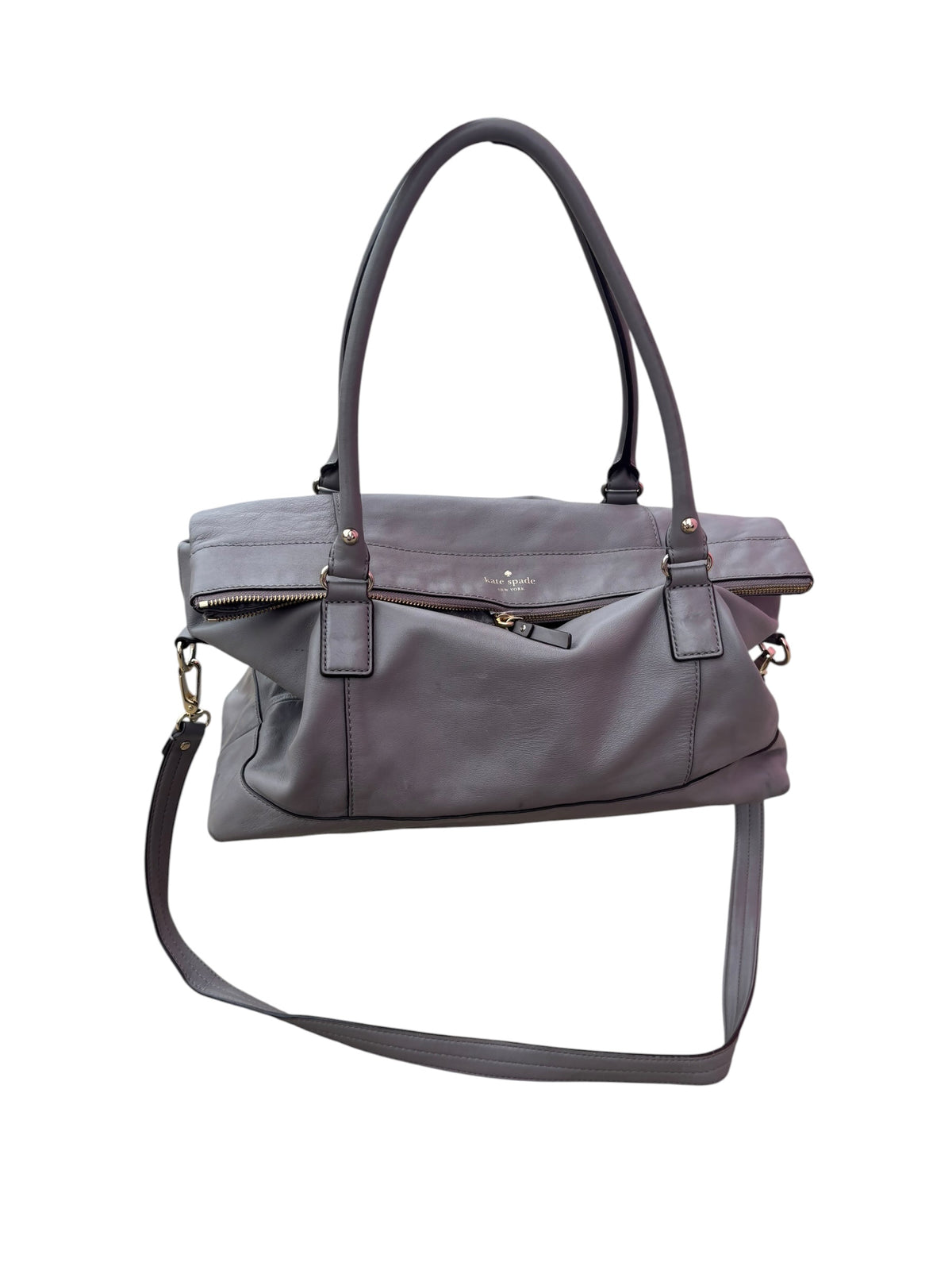 grey kate spade big ole weekender purse