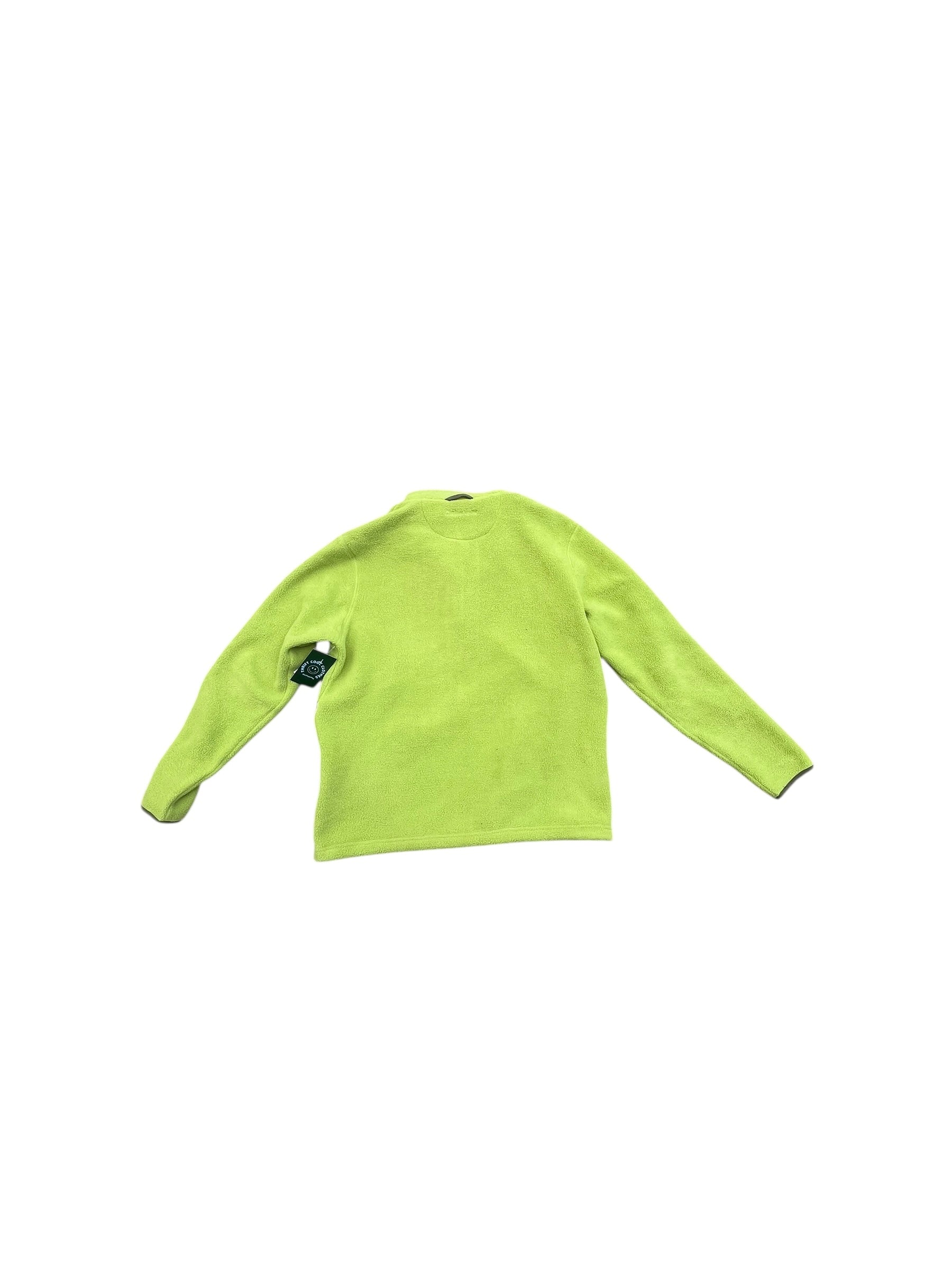 green outdoor voices fleece zip up, L