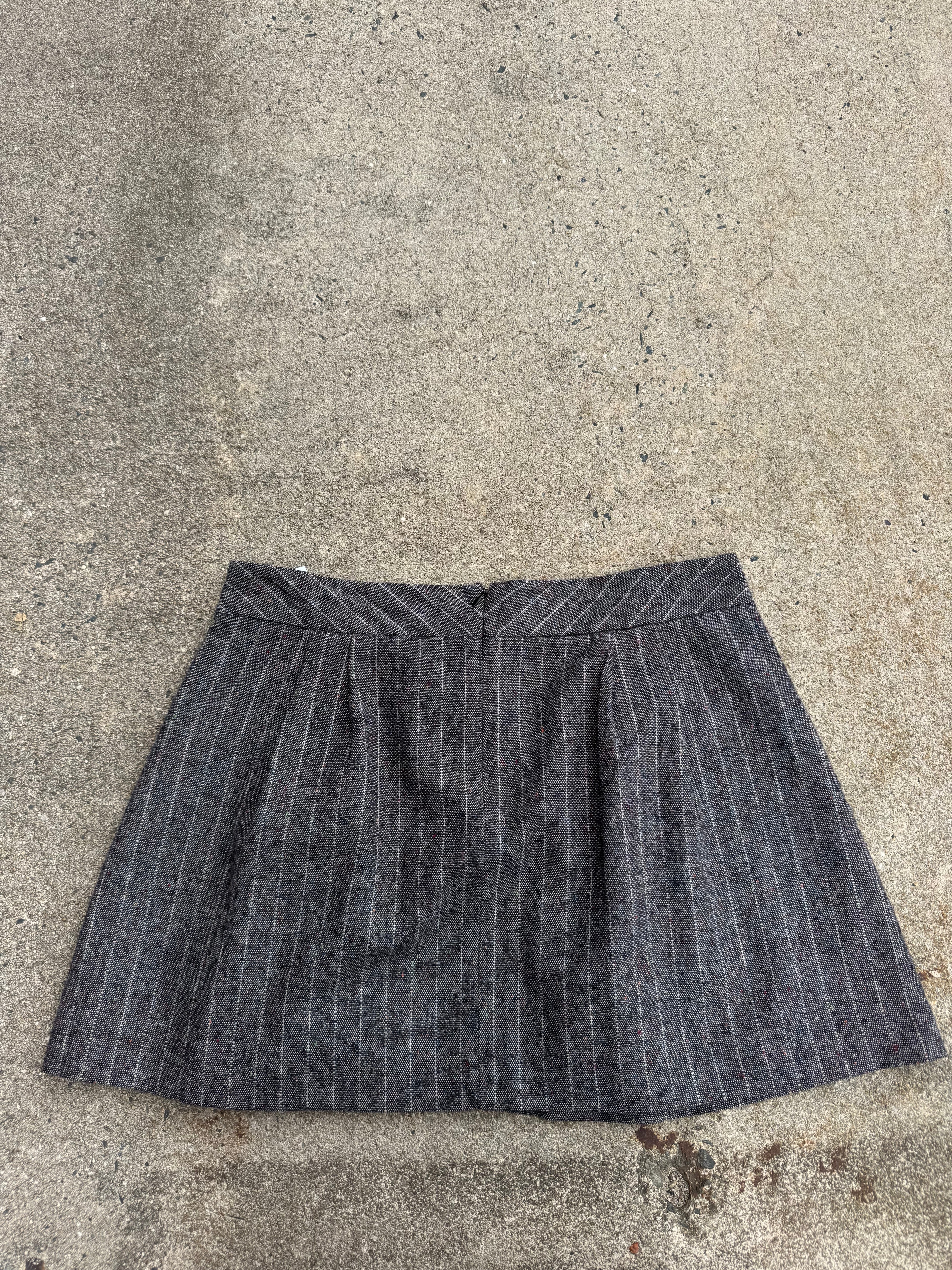 gray old navy wool pinstripe skirt, 12