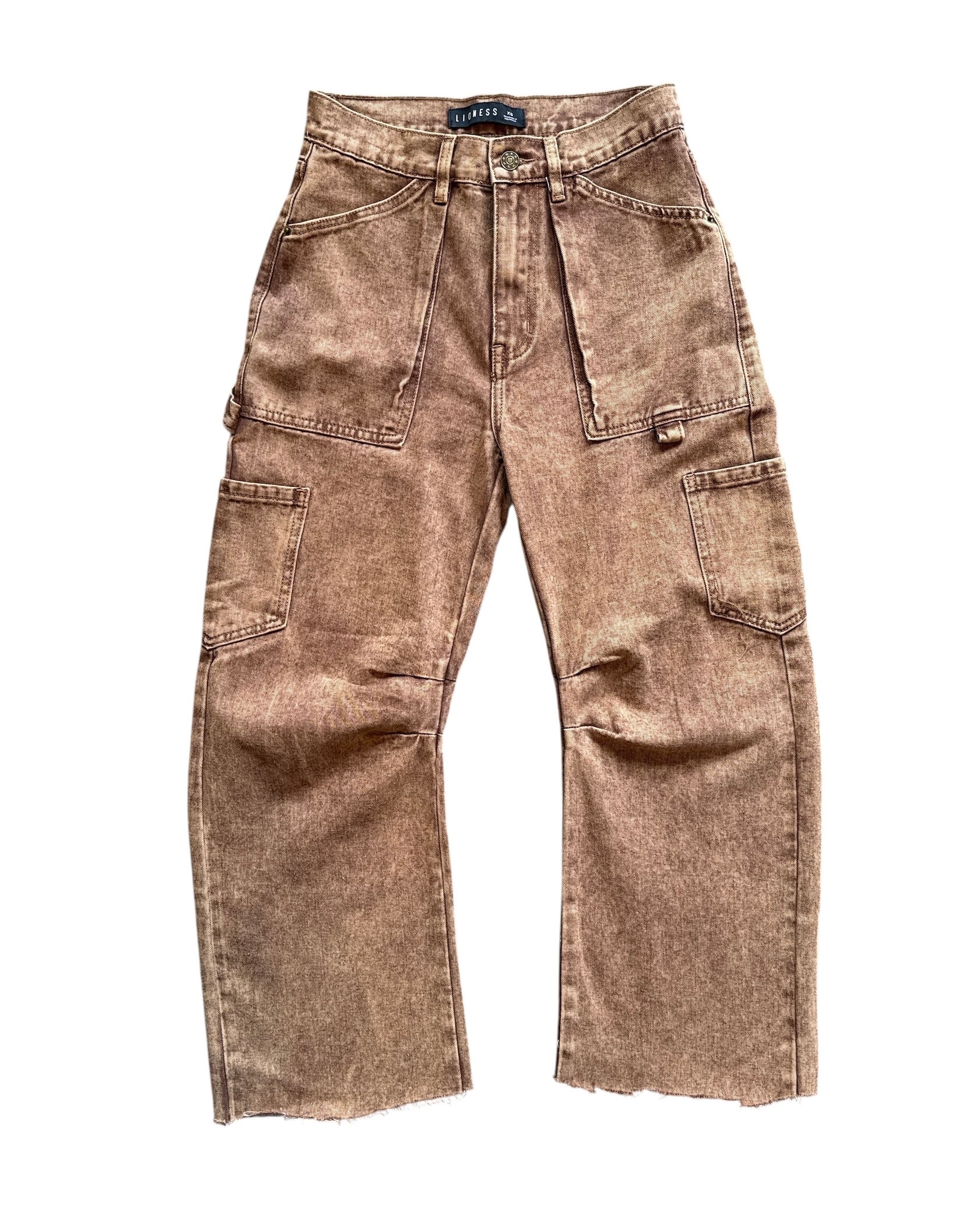 Orange brown Lioness Cargo pants, Xs