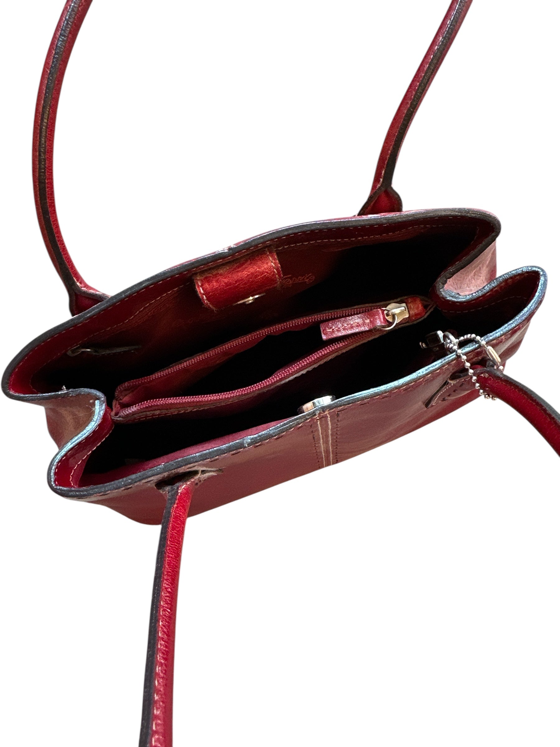 Red Fossil Leather handbag